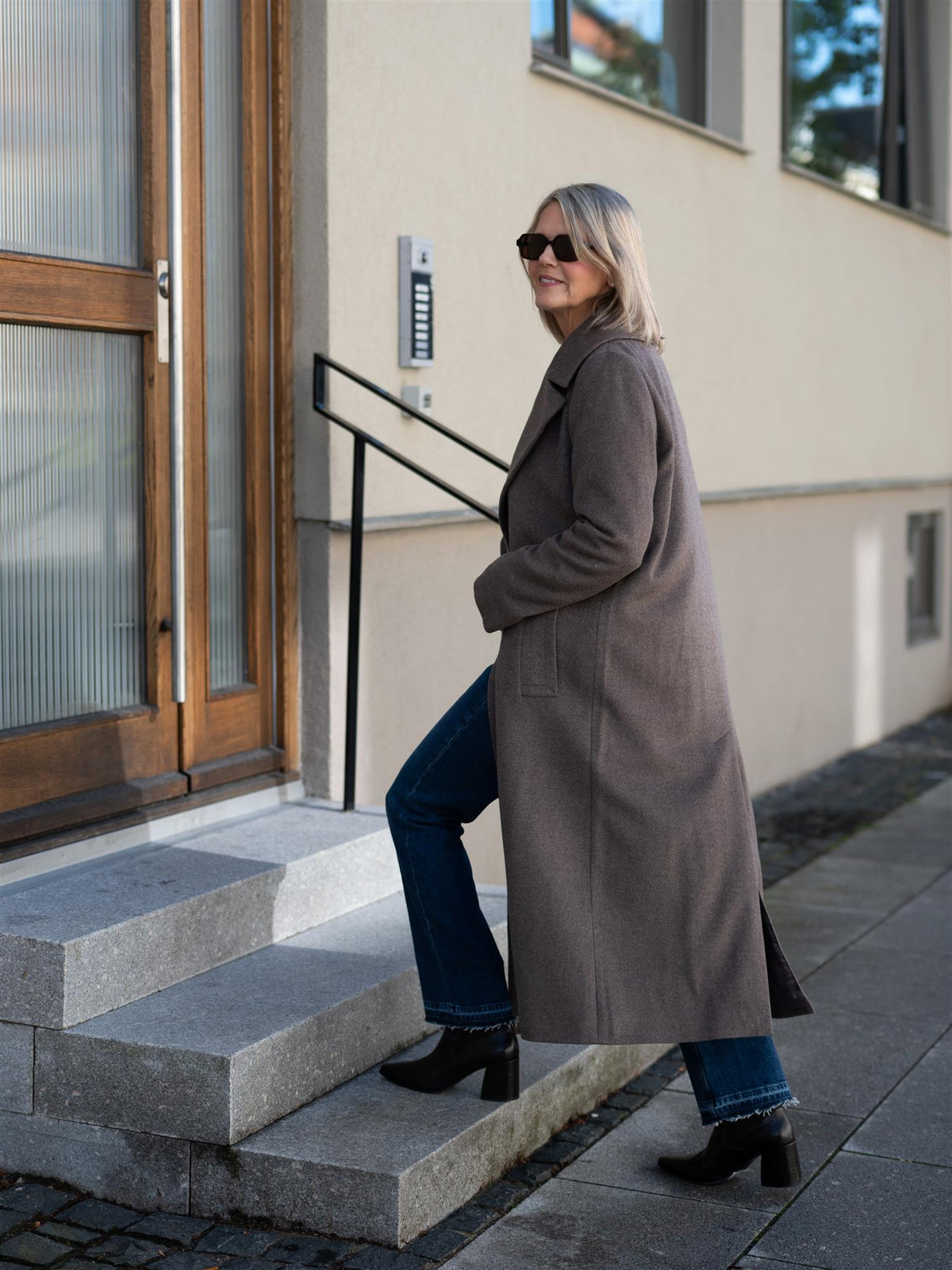 Cashmere Coat Clareta Long Brown