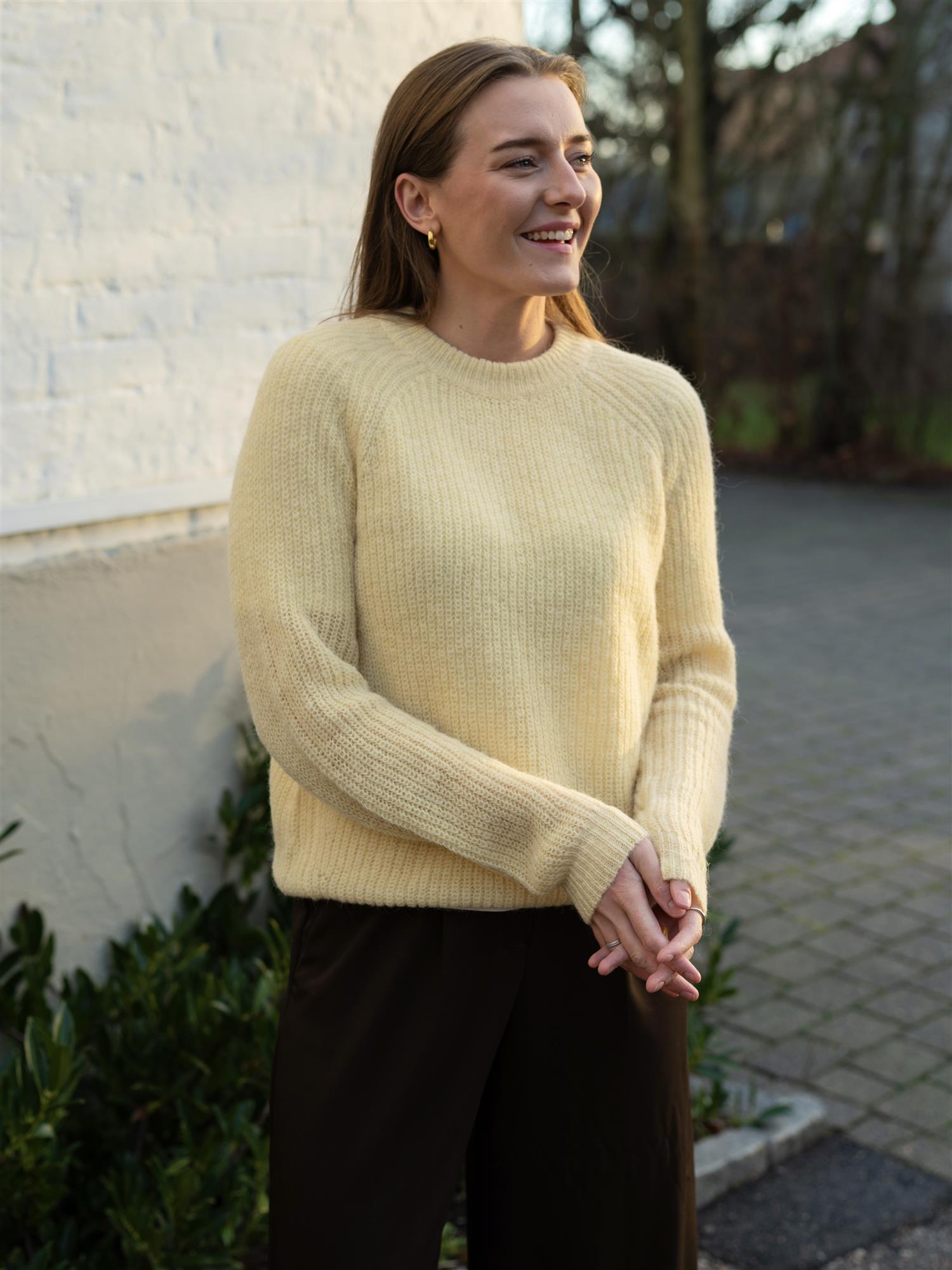 Lexington Alpaca Blend Ragland Sweater Yellow