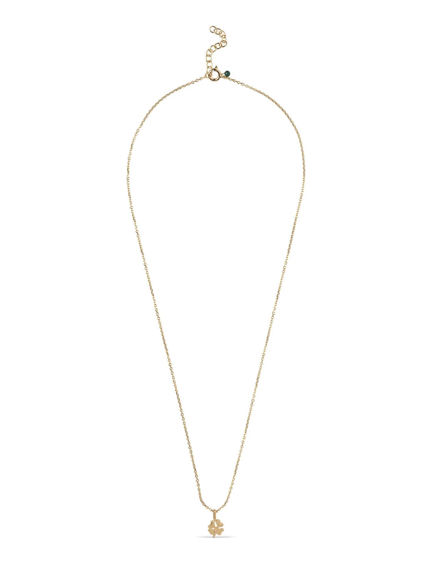 Enamel Necklace Four-Leaf Clover