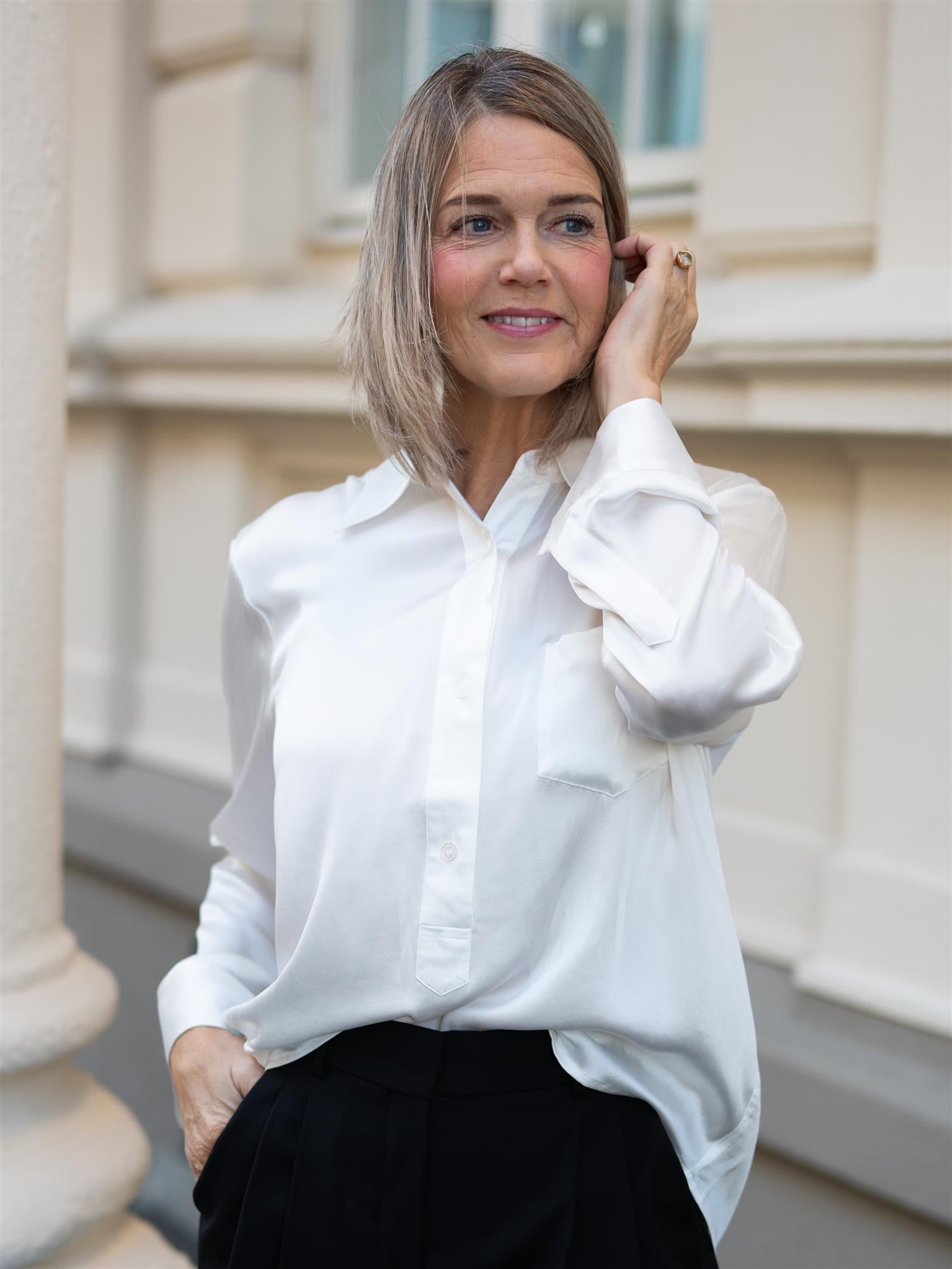 Sand Matt Blouse Nepeta Offwhite