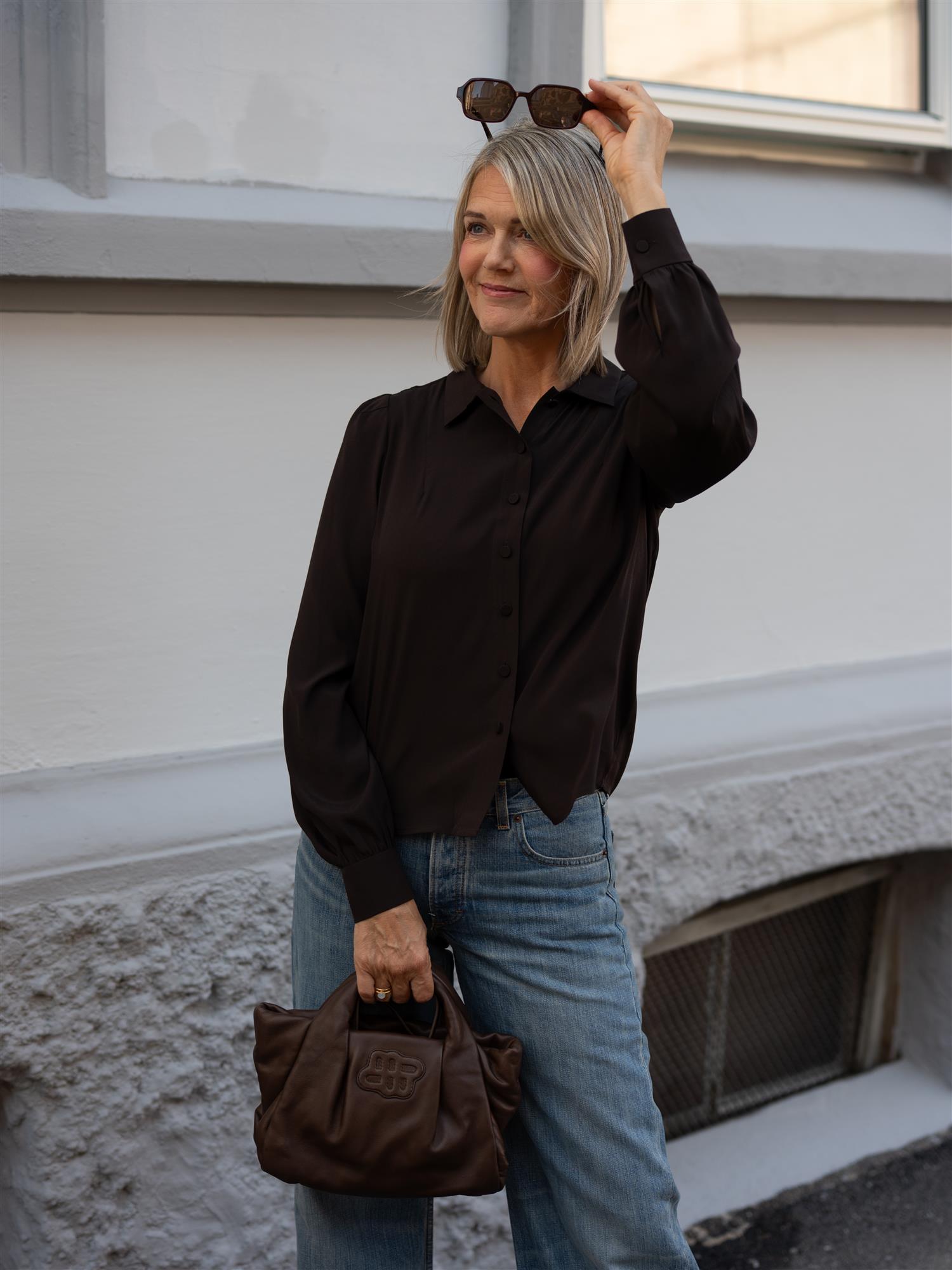 Paola Blouse With Tiny Collar