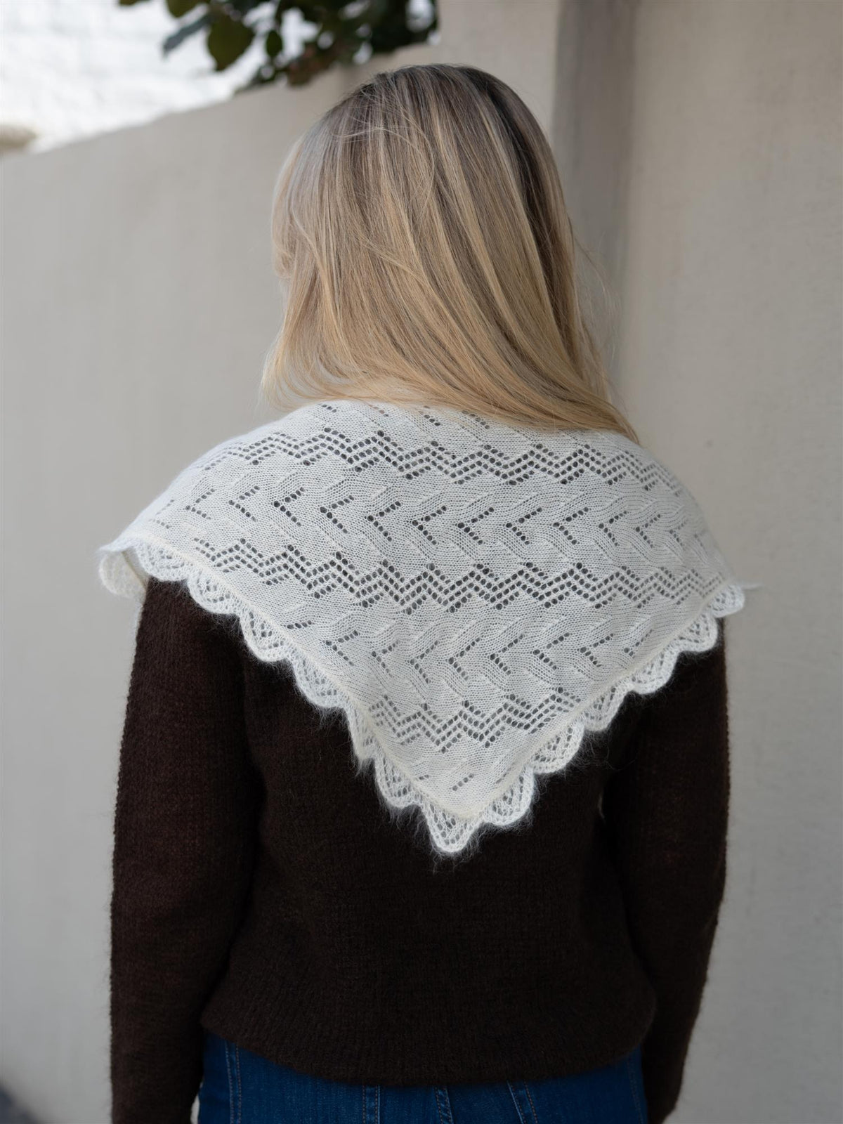 Opany Triangle Scarf Birch White
