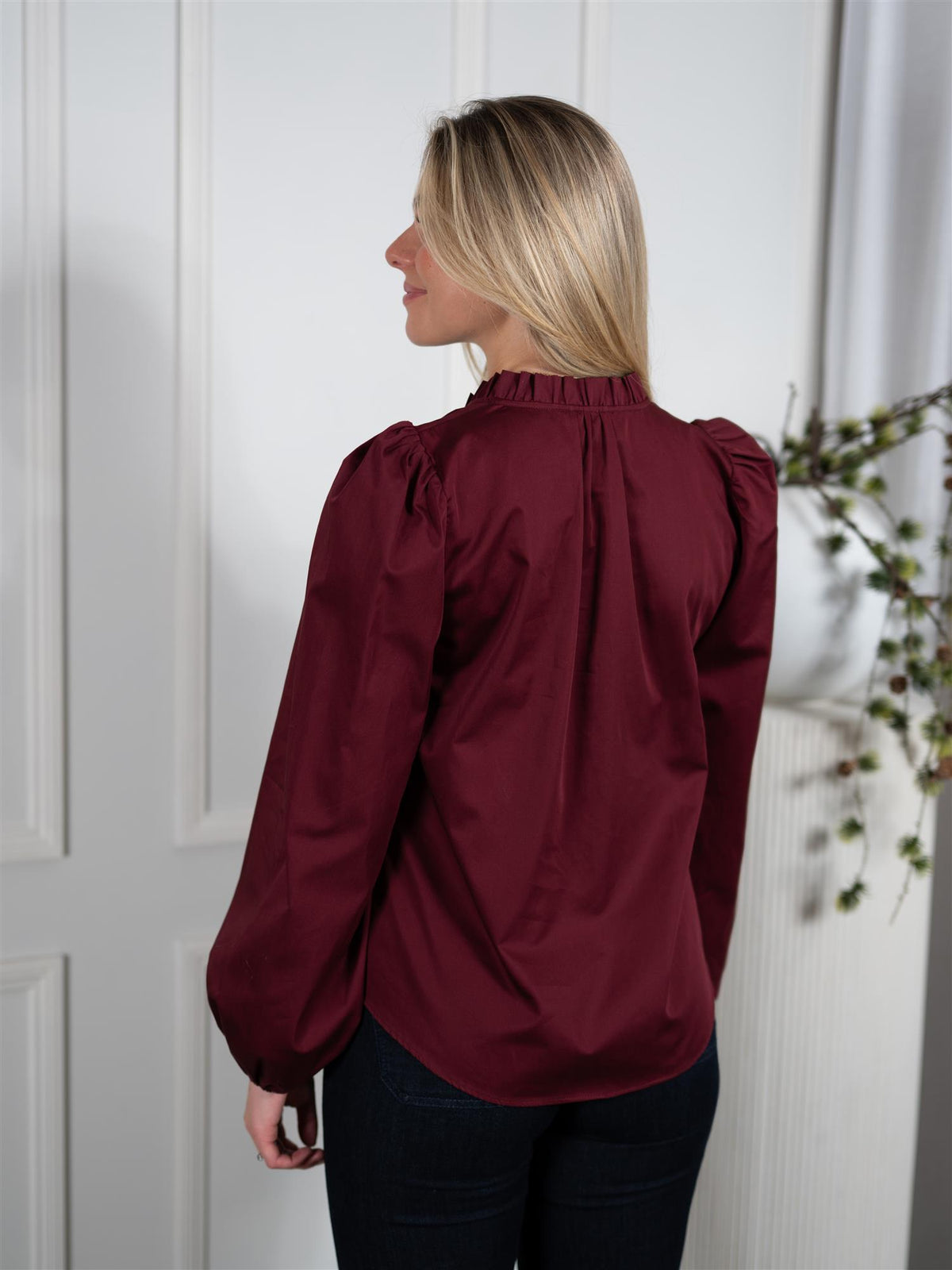 Infinity Blouse Dark Red
