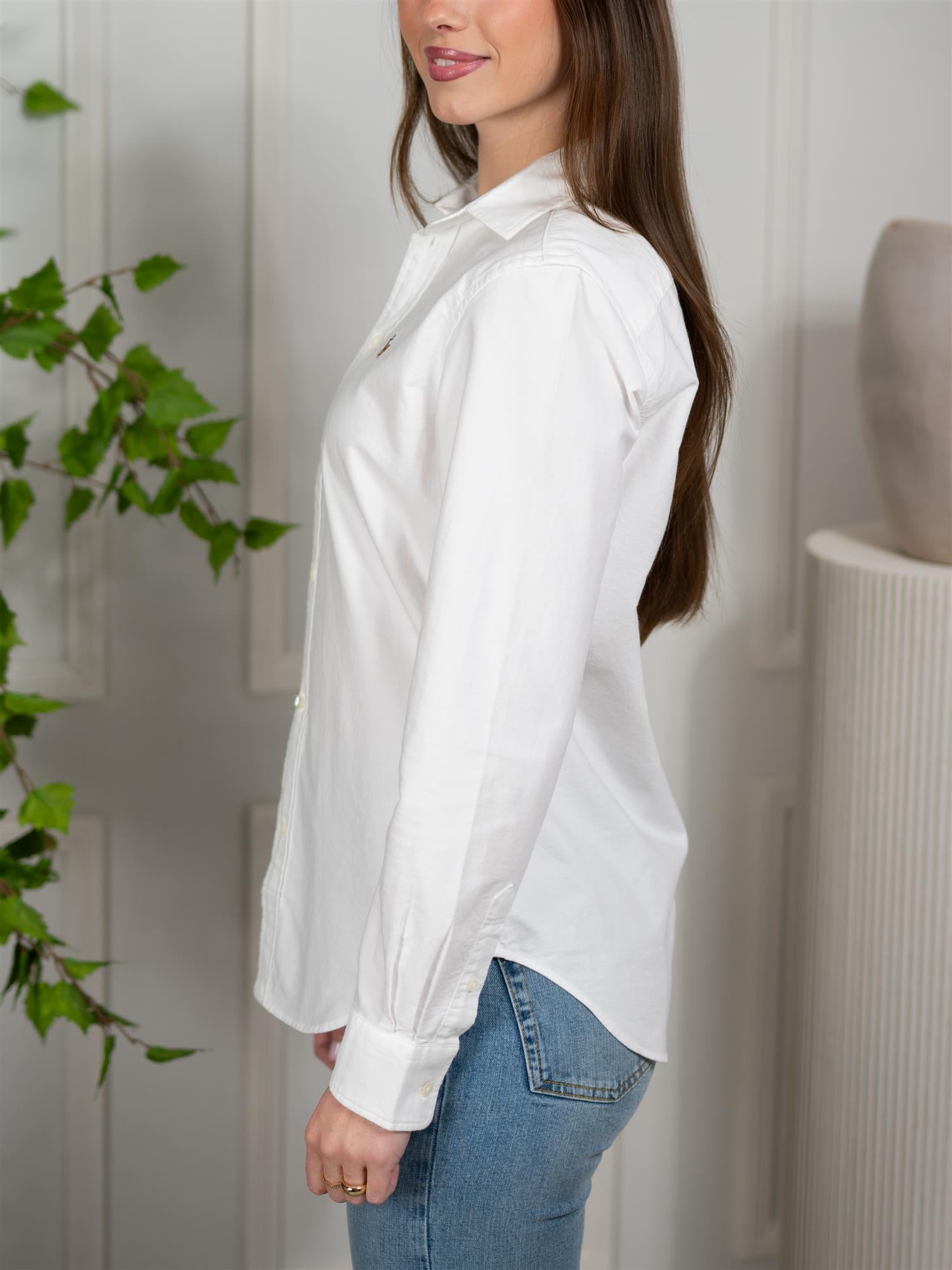 Polo Slim Fit Oxford Shirt White