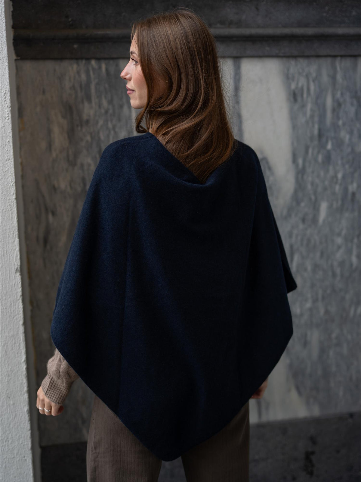 Davida Triangle Poncho Navy