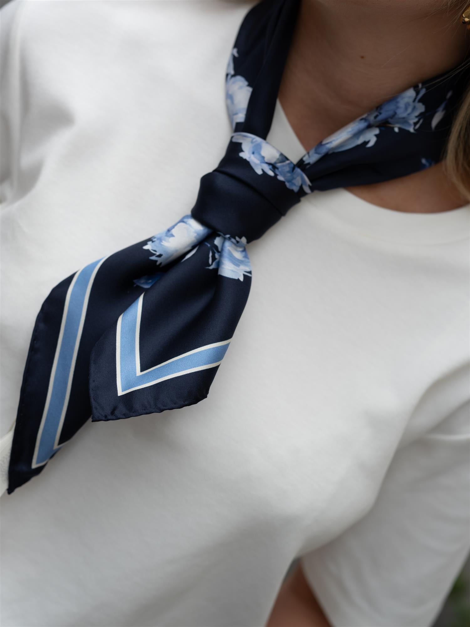 Gant Floral Print Silk Scarf