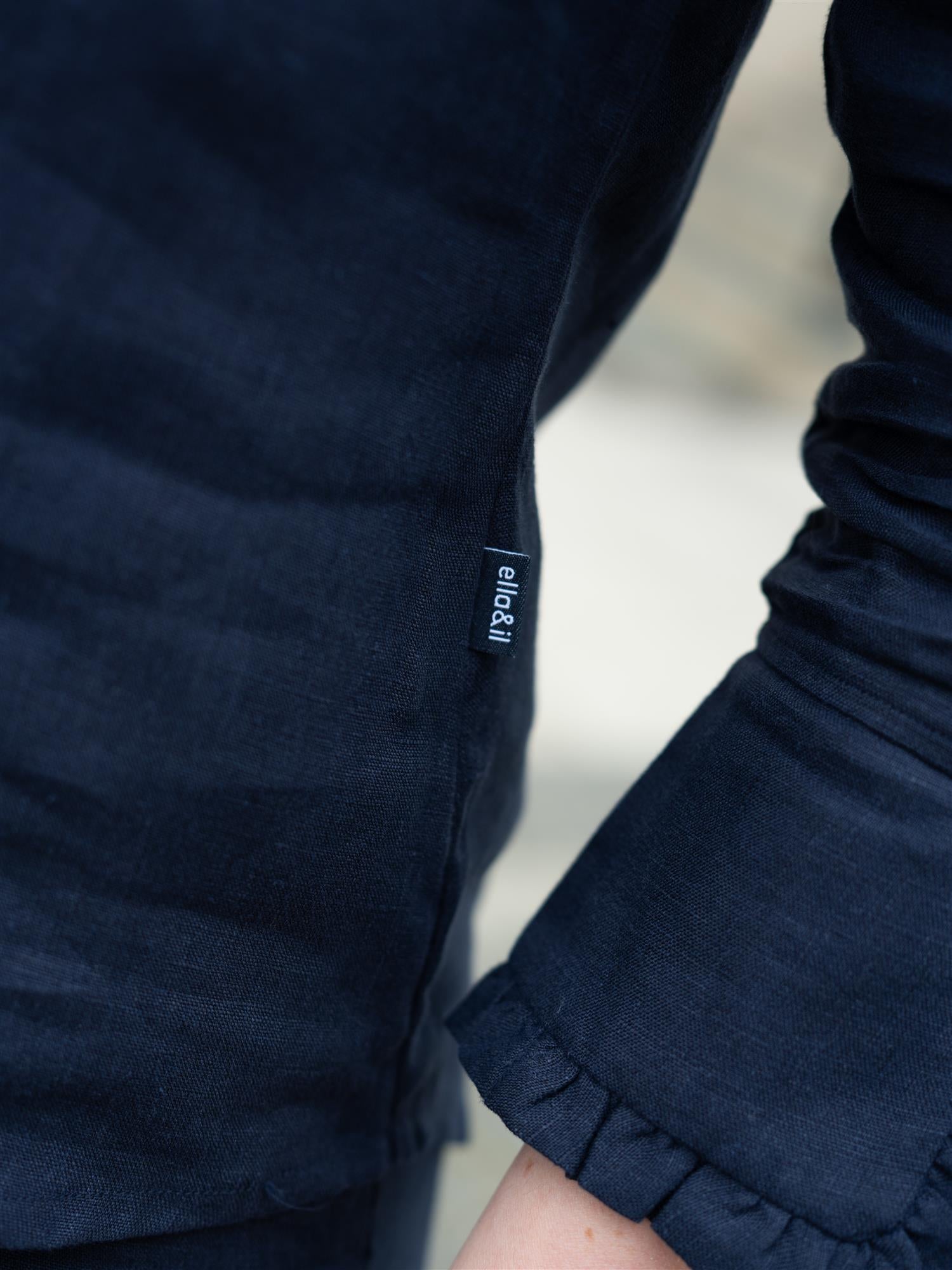 Ella&il Clarion Linen Shirt Navy