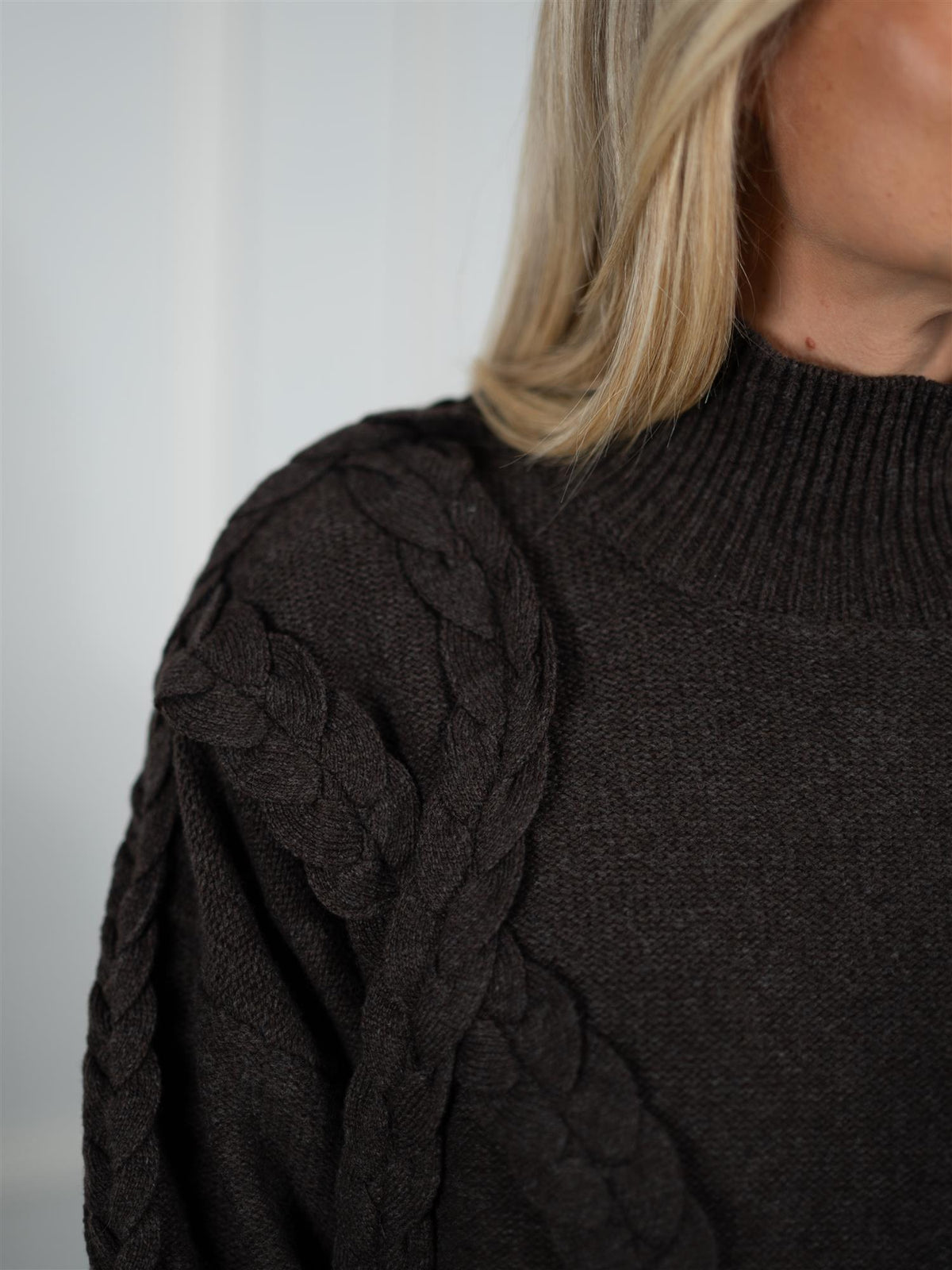 Alva Sweater Dark Brown Melange