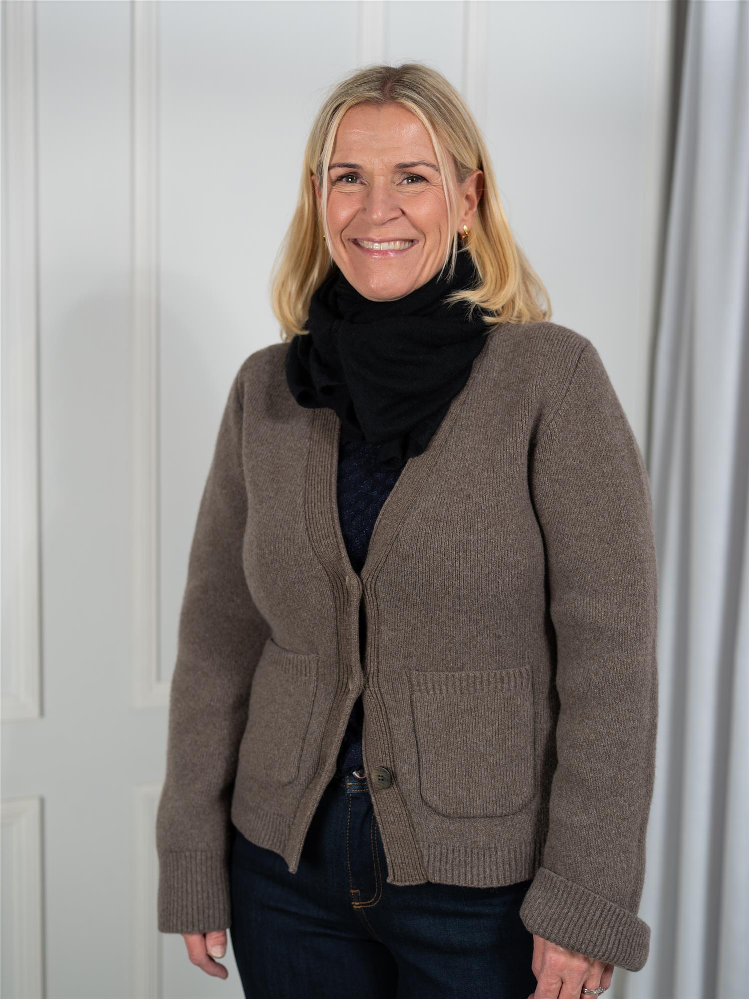 Natura Cashmere Cortina Luxury Scarf Black