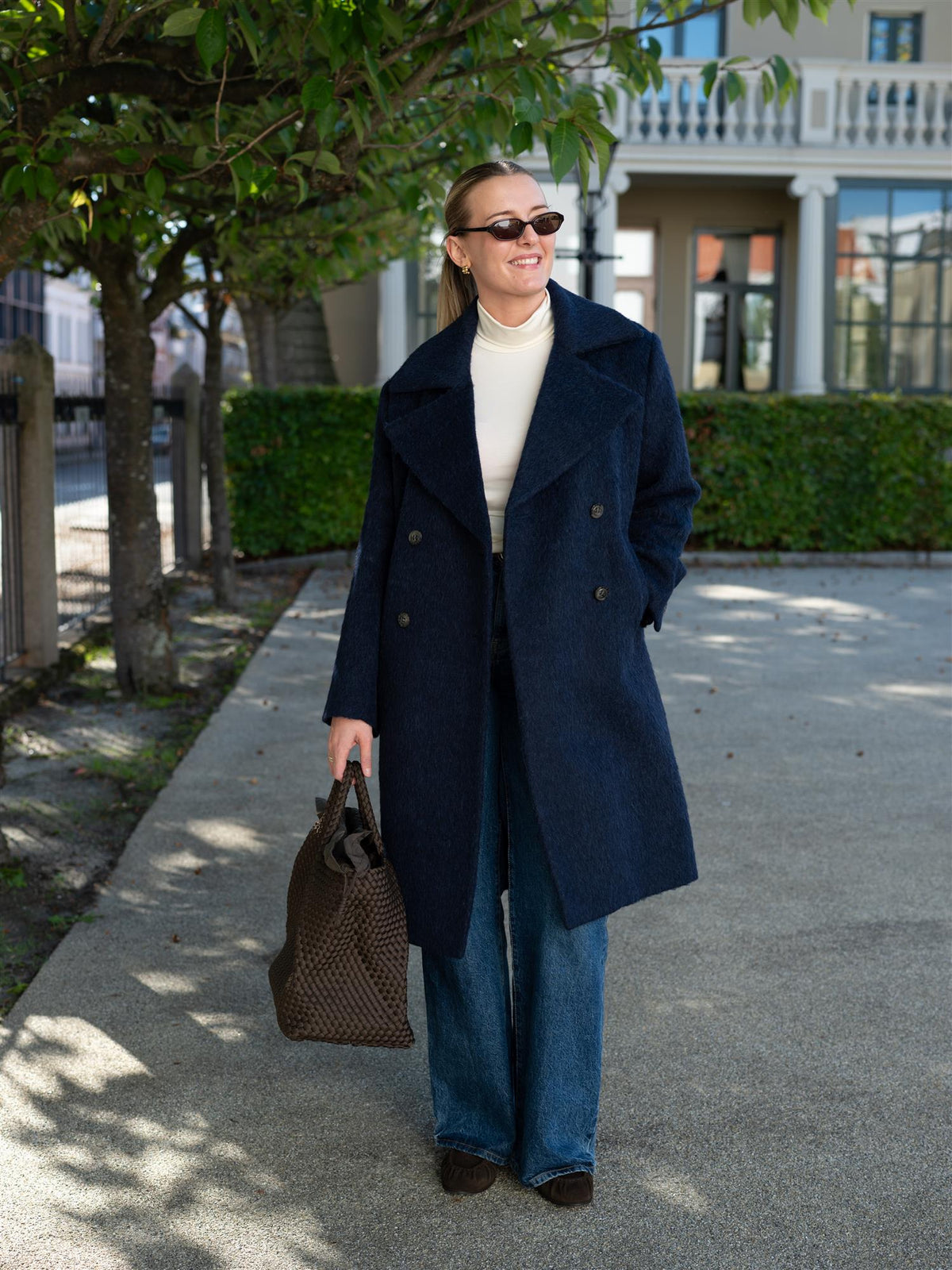 Mohair Coat Anke Medium Blue