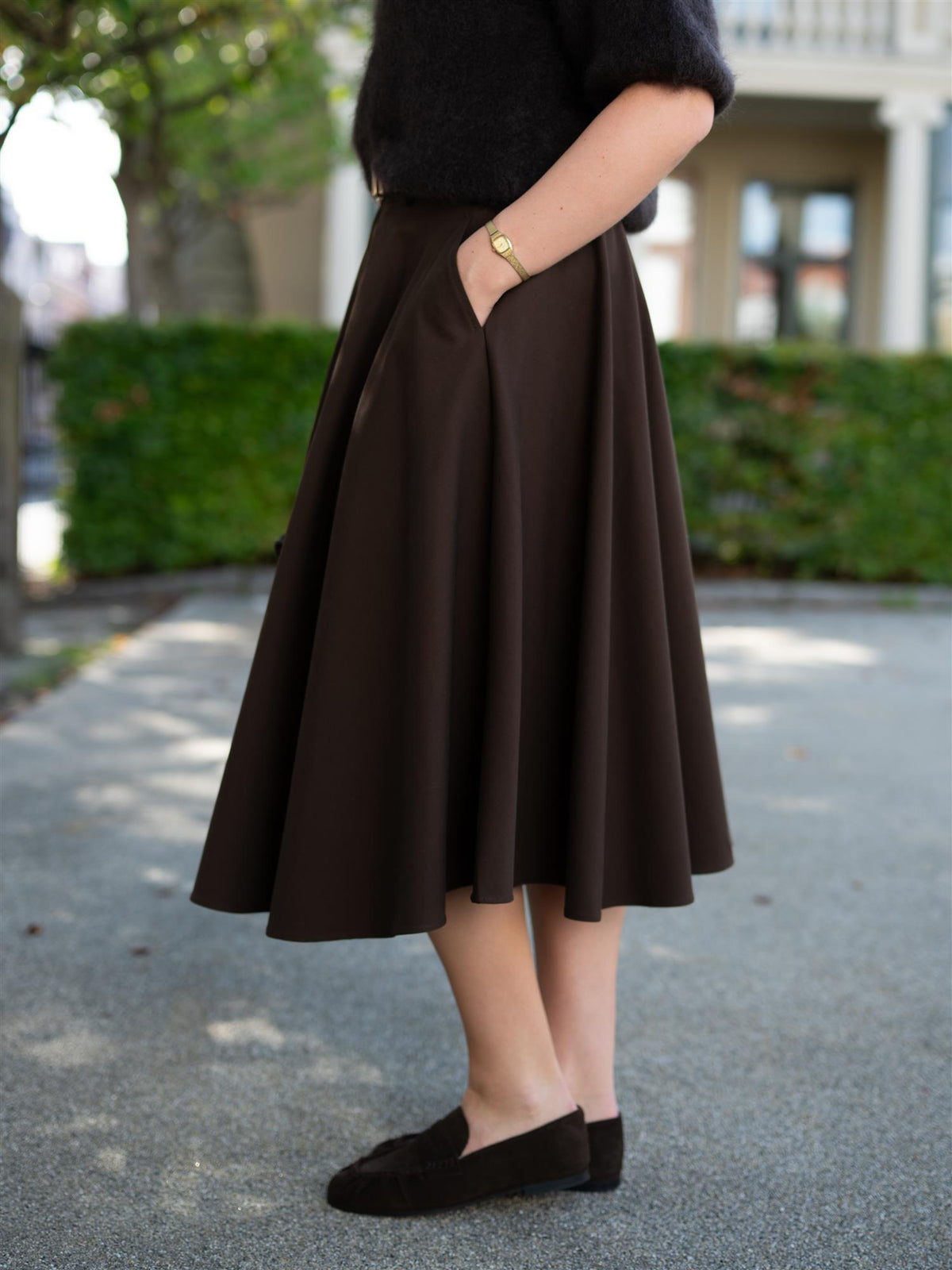 Wide Skirt Brown