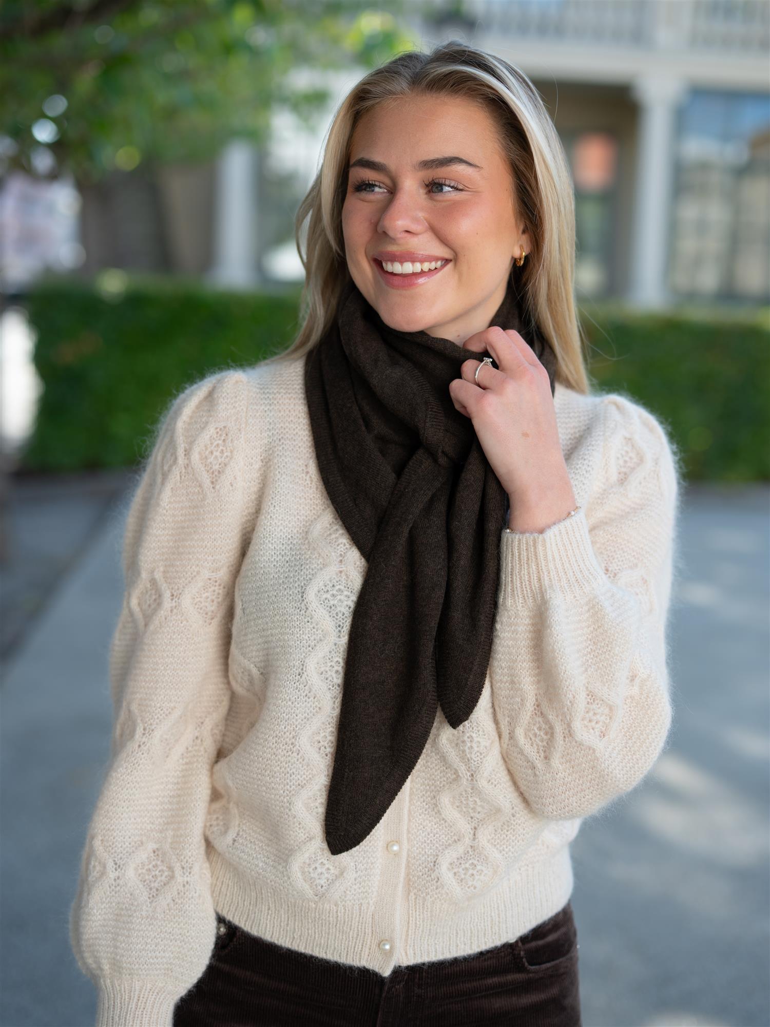 Mira Wool Cash Scarf Espresso