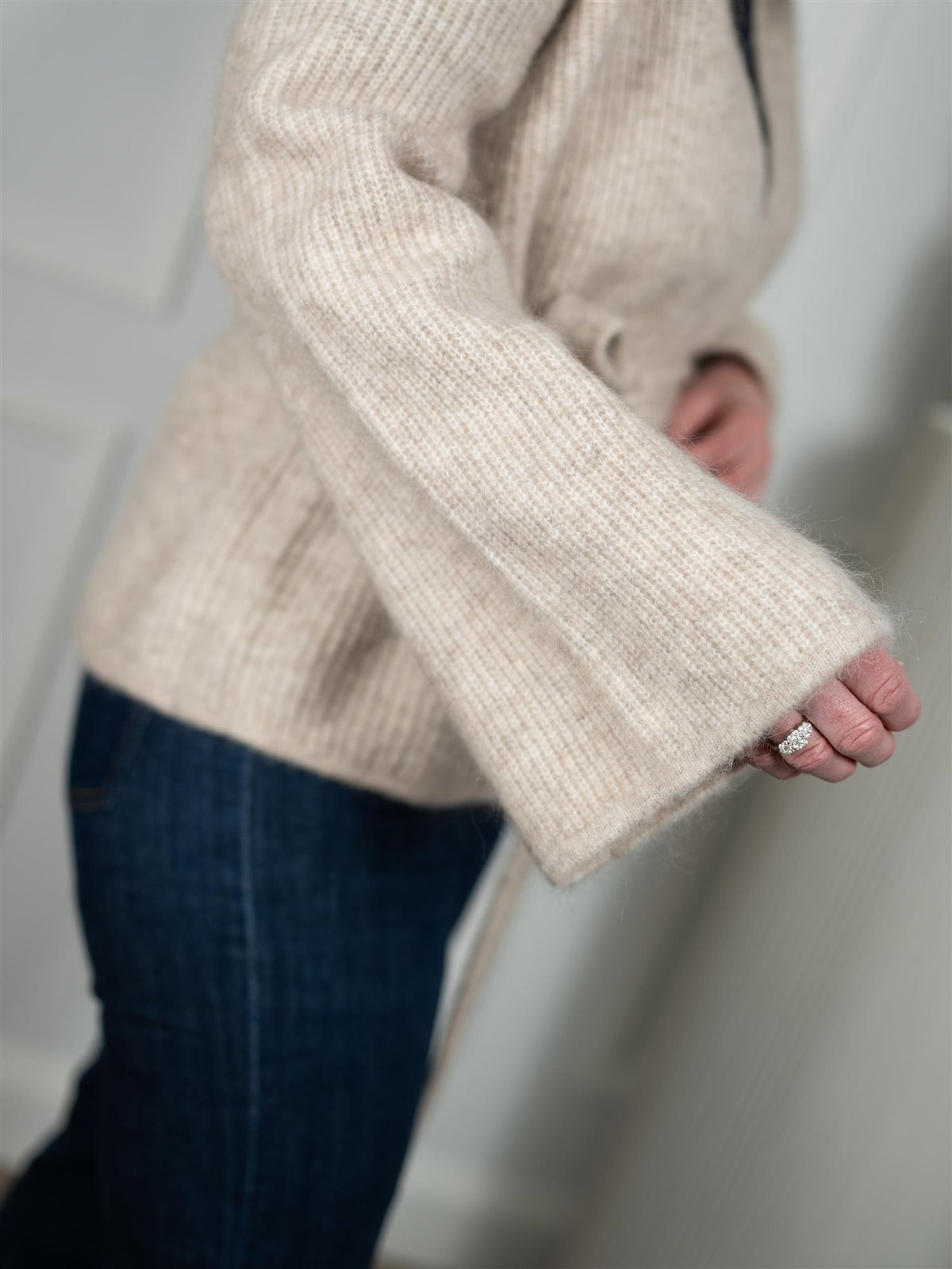 Lila Mohair Cardigan Wheat