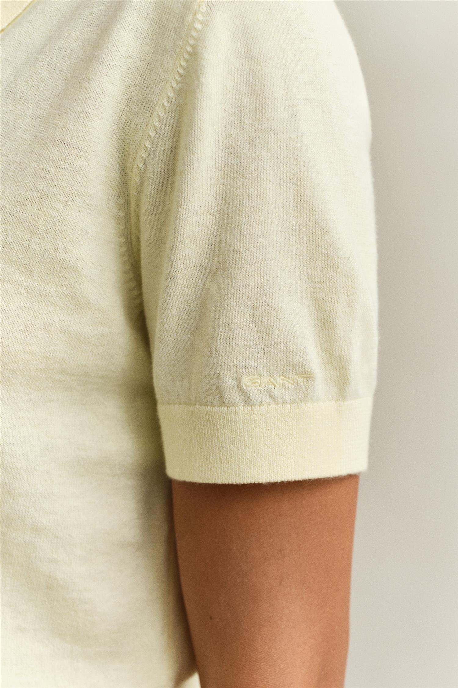 Gant Light Knit Ss Rugger Yellow