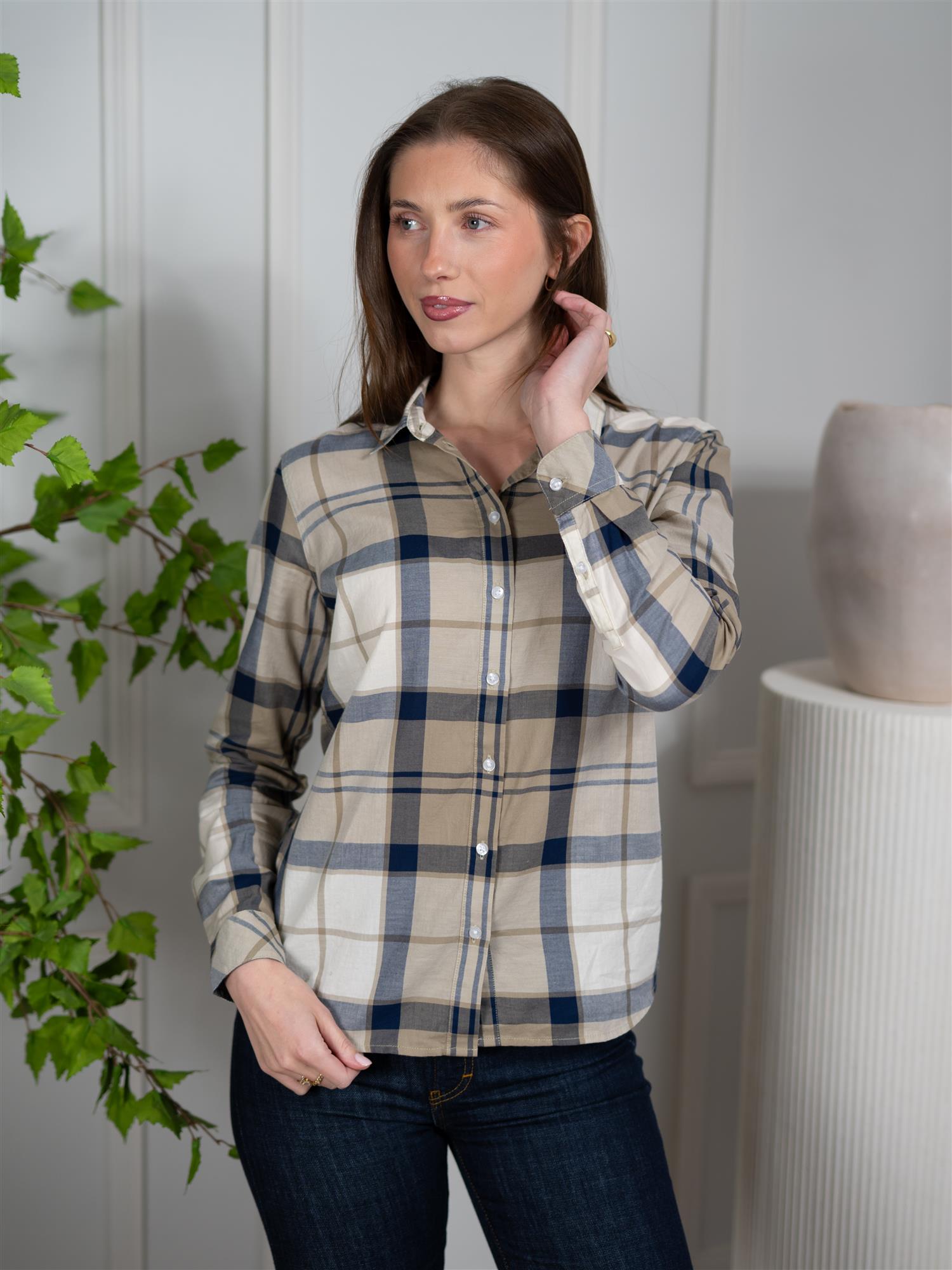 Barbour Bredon Check Navy