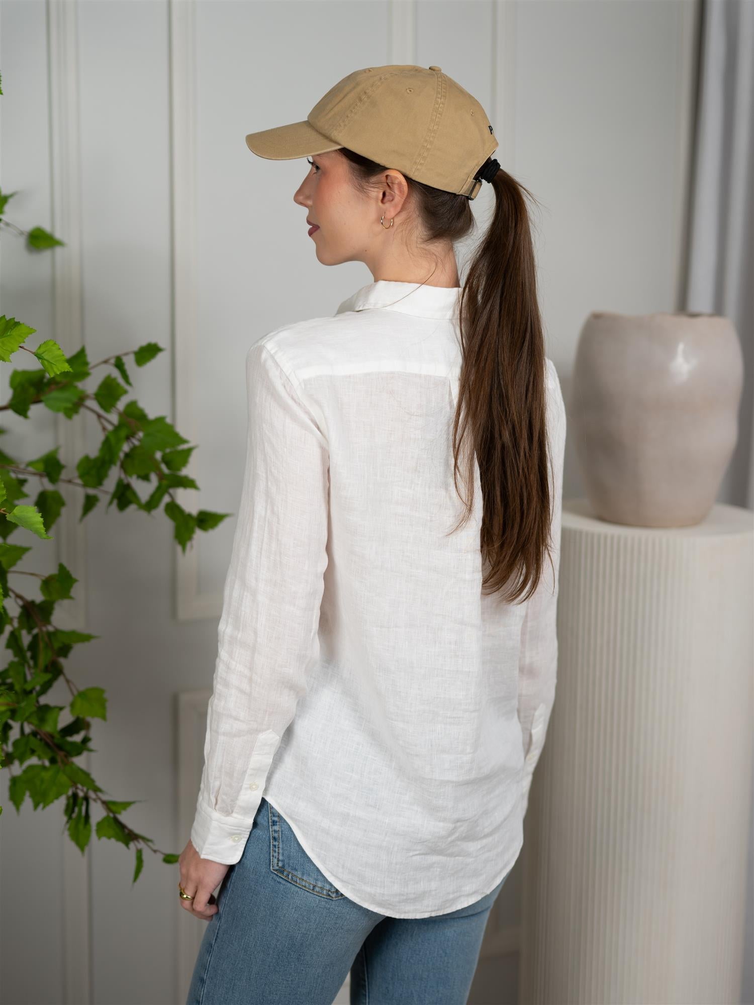 Polo Classic Fit Linen Shirt White