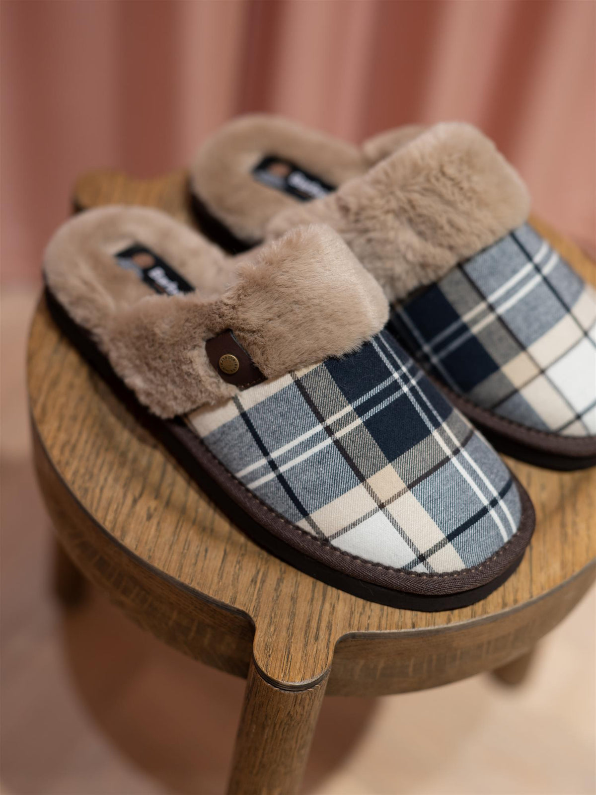 Claudia Tartan Mule Slippers