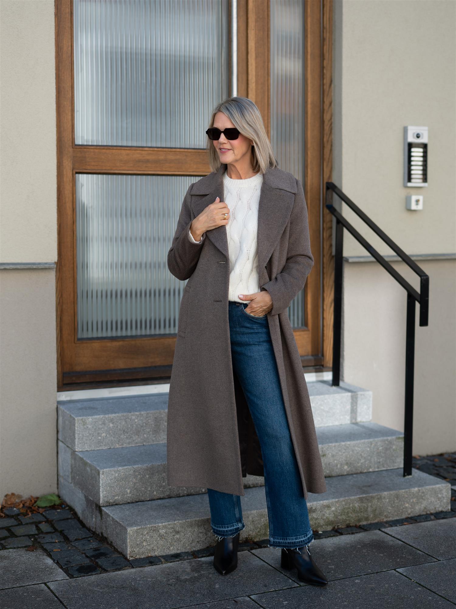Cashmere Coat Clareta Long Brown