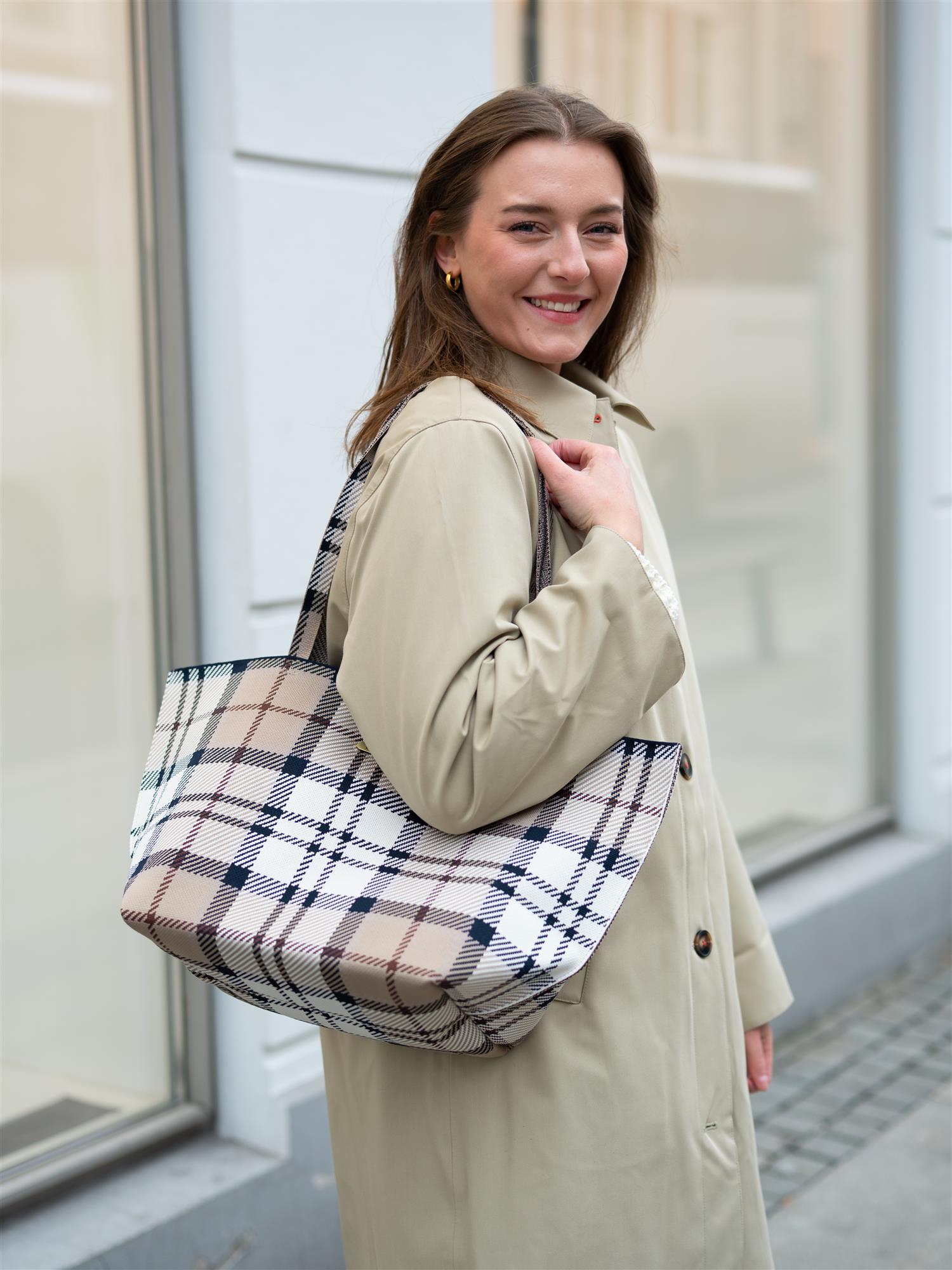 Barbour Layla Large Tote Military Brown/Classic