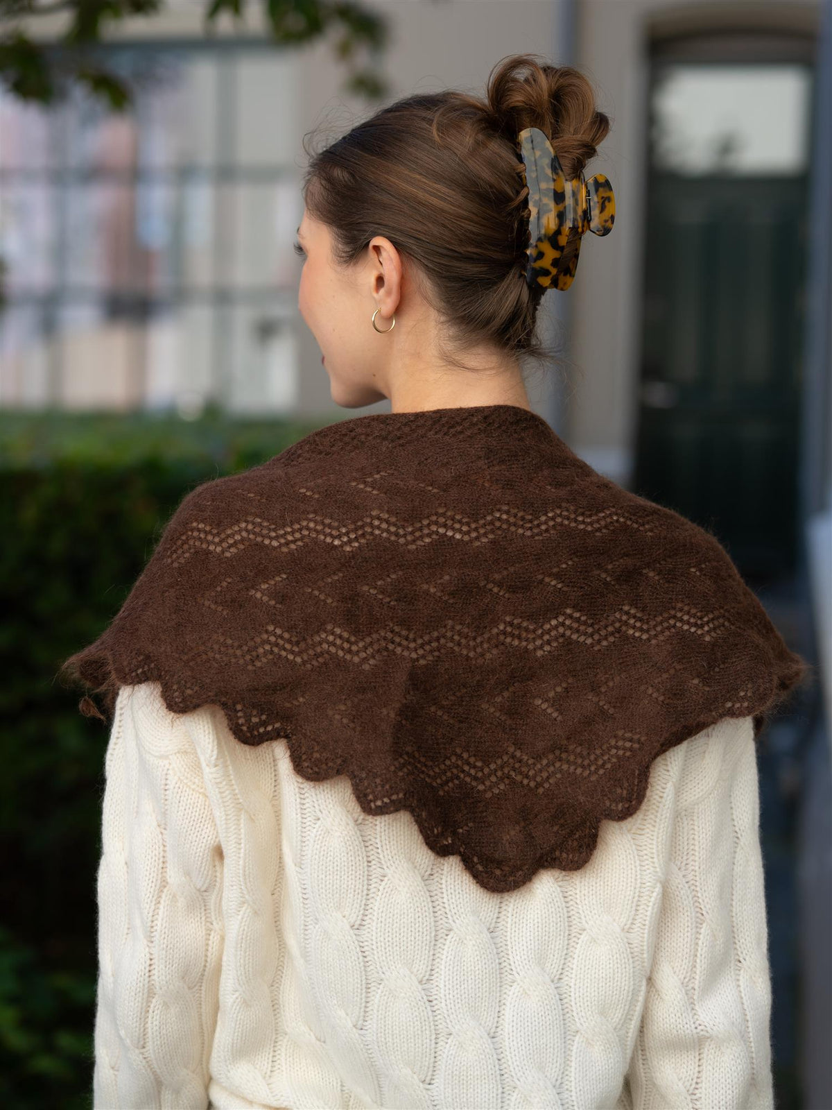 Opany Triangle Scarf Hot Fudge Brown