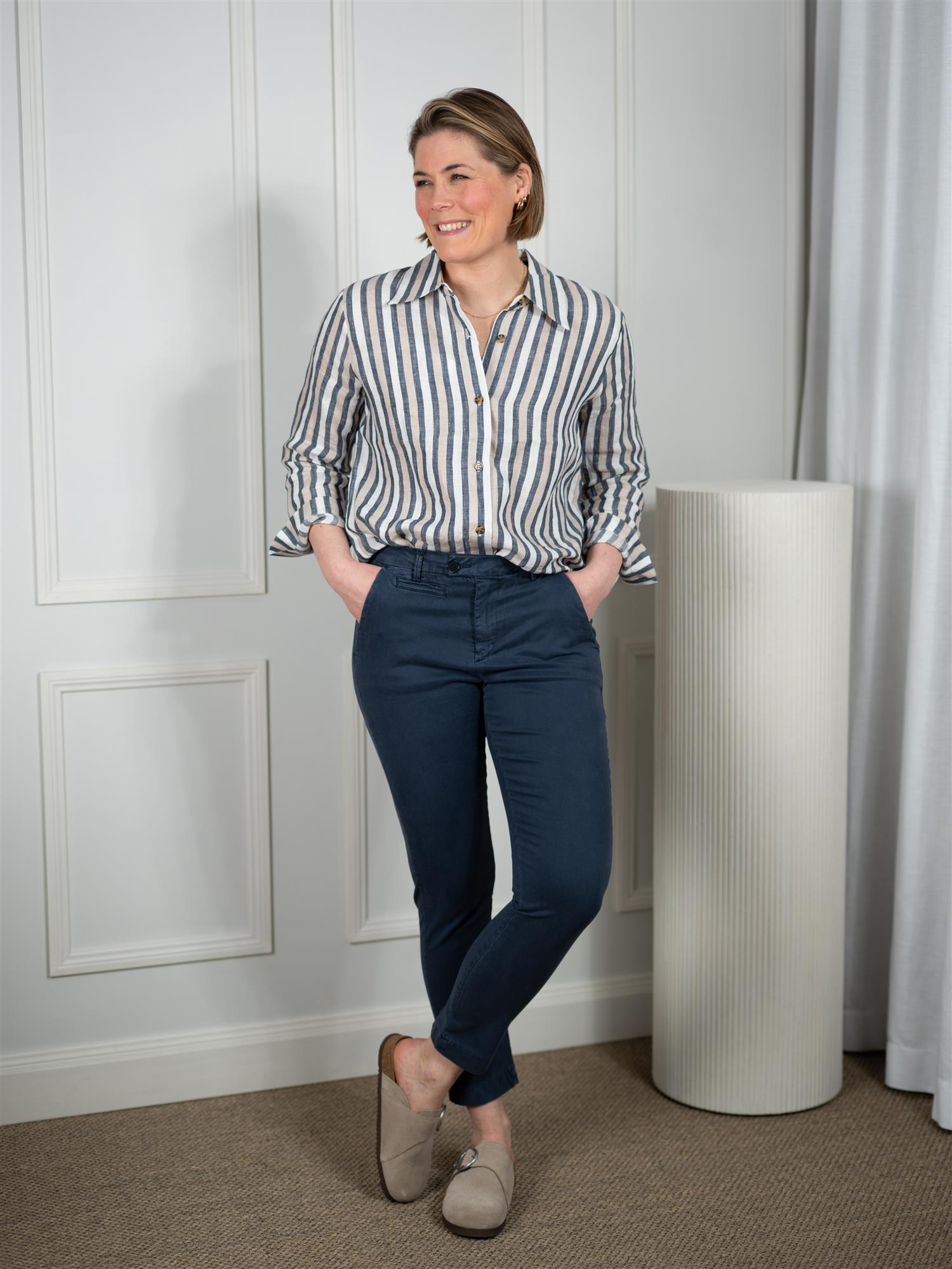 Pieszak Anika Support Cropped Chino Navy