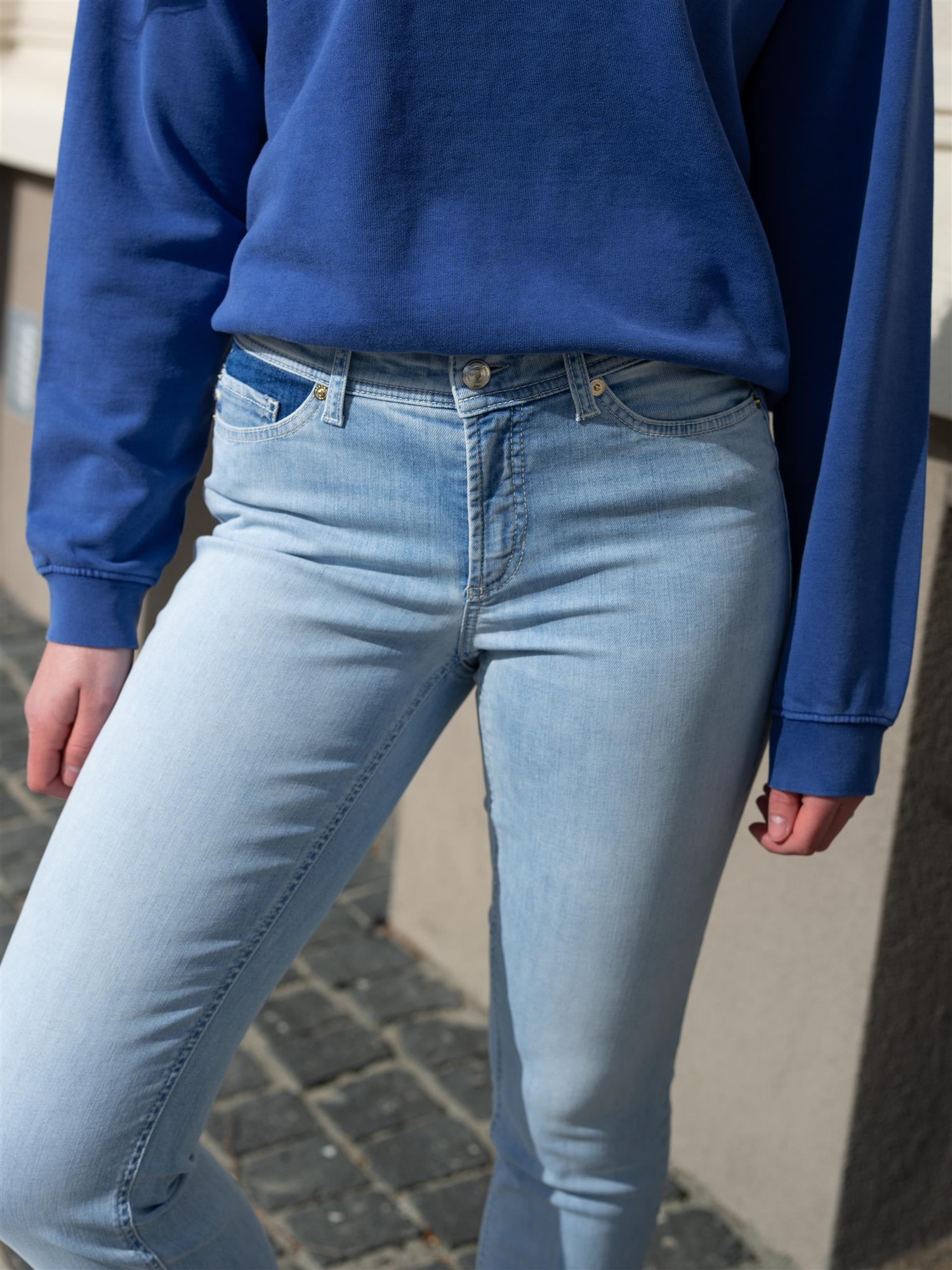 Cambio Piper Cropped Sun Bleached&fringed