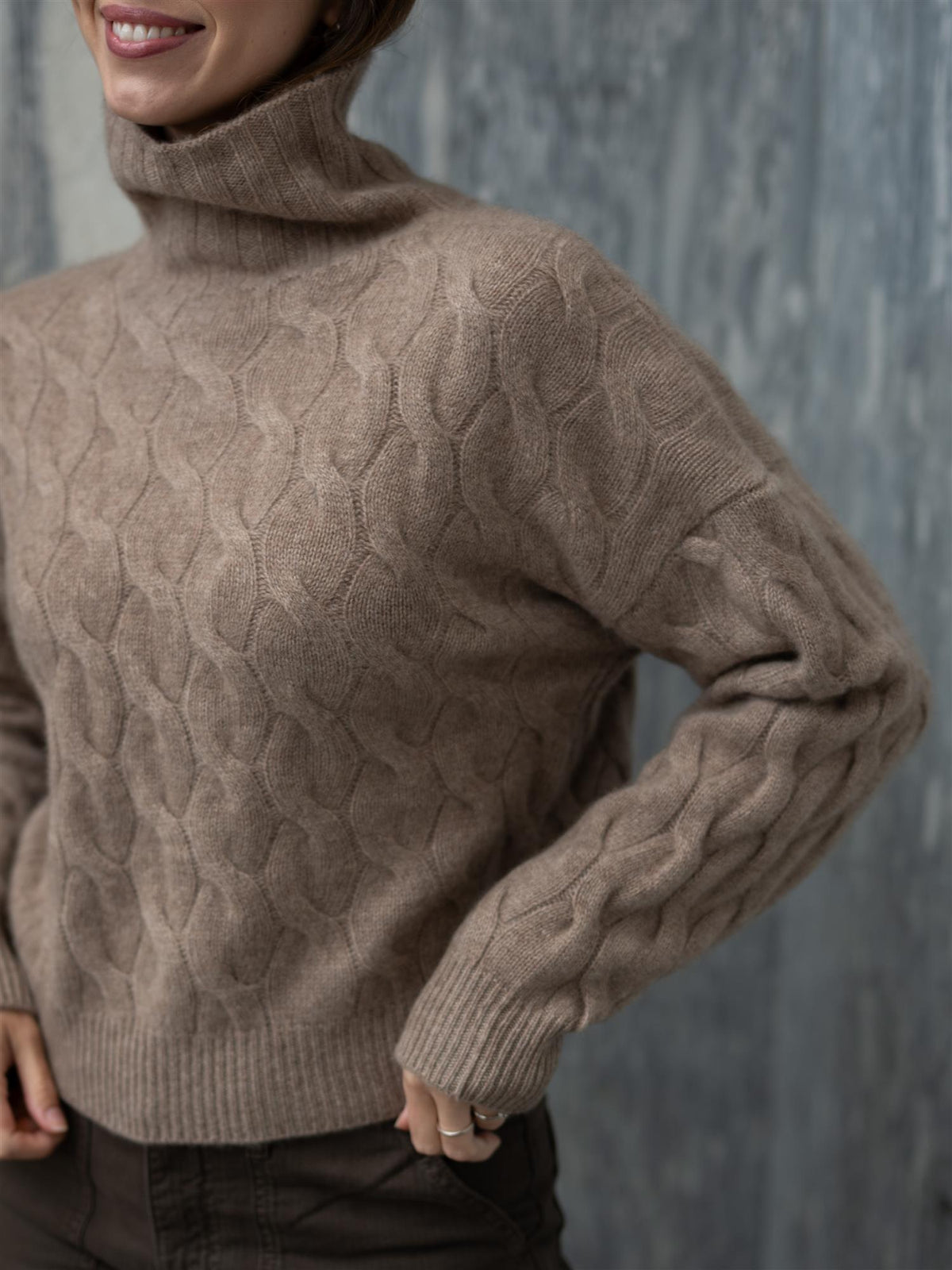 Davida Chunky Cable Turtle Mink