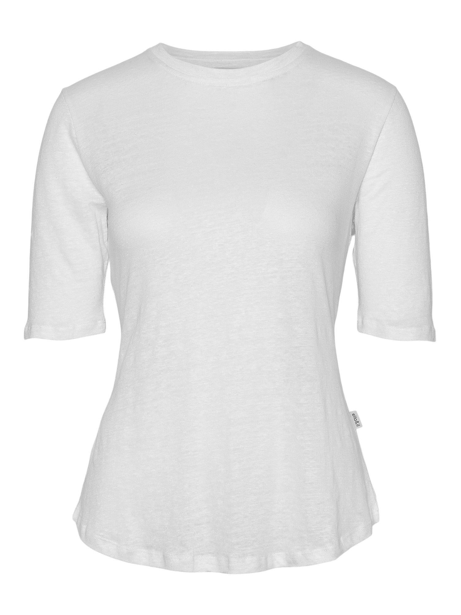 Ella&il Karina Linen Tee White