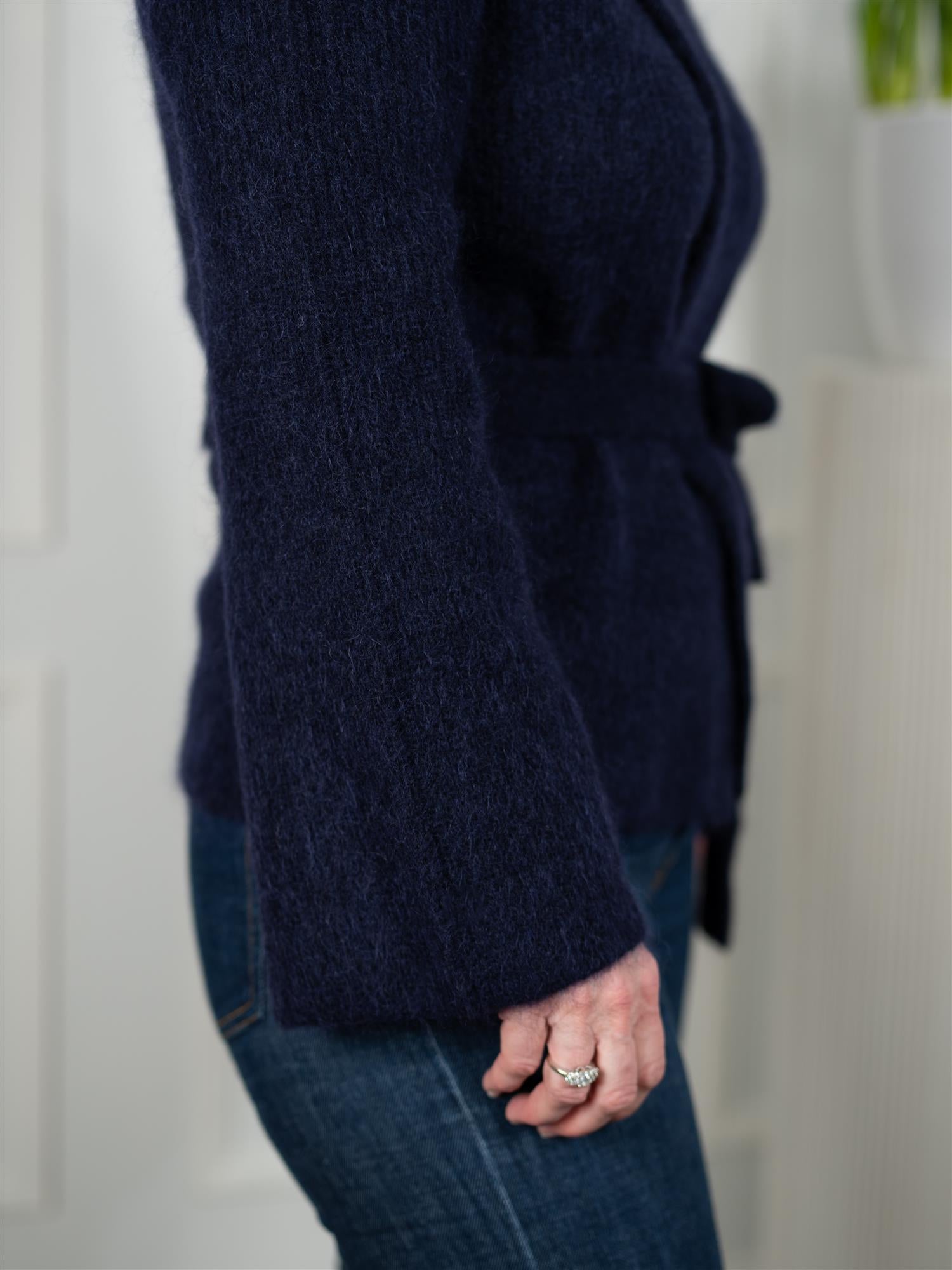 Zira Mohair Cardigan Navy