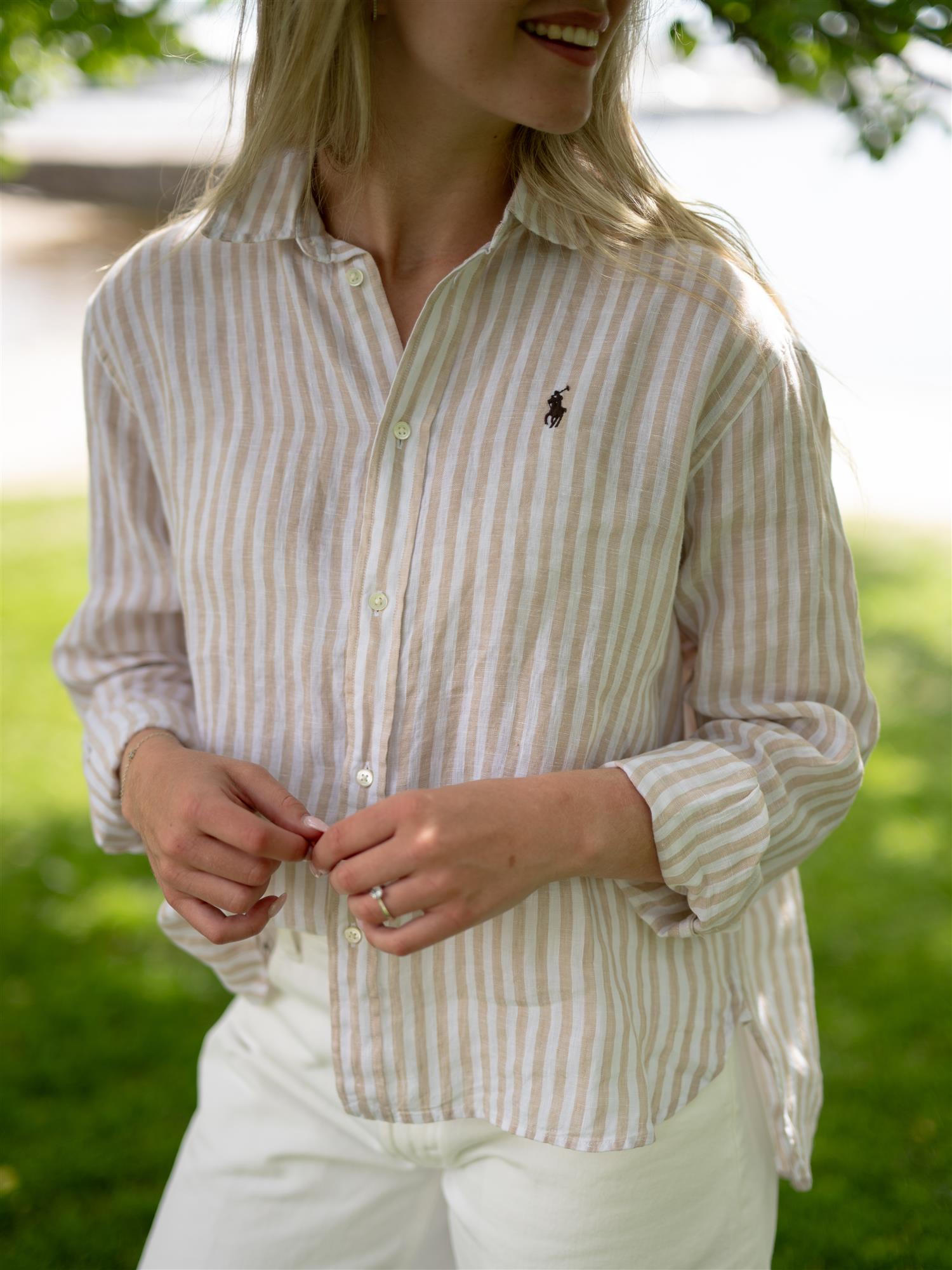 N Wd Crp St-Long Sleeve-Button Front Shirt