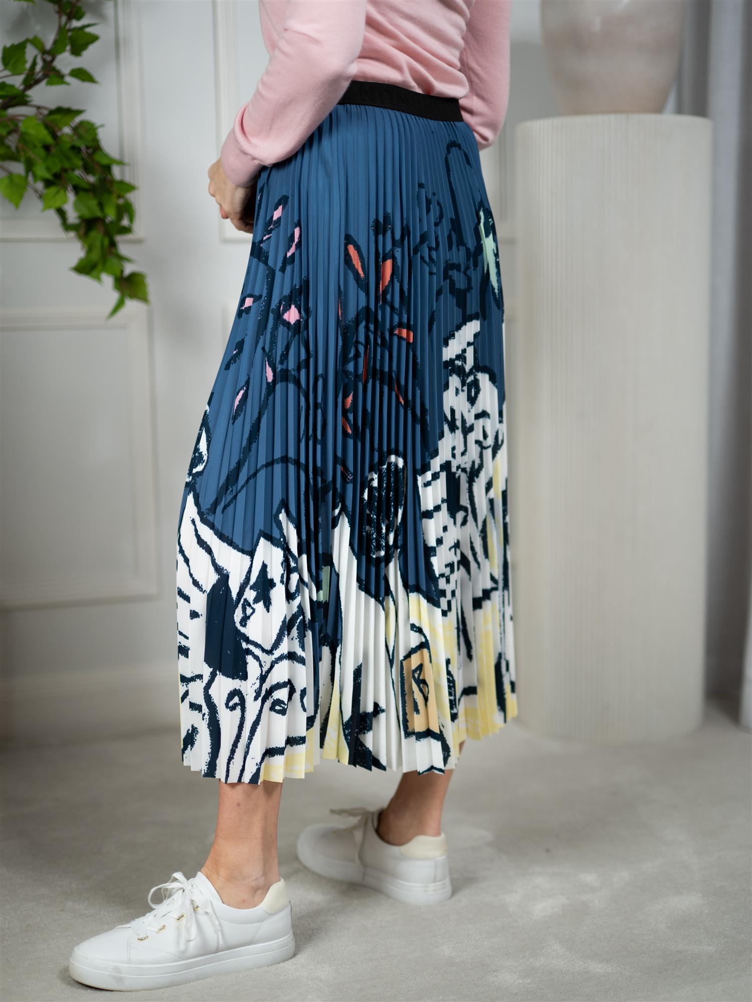 Munthe Charming Skirt Print Blue