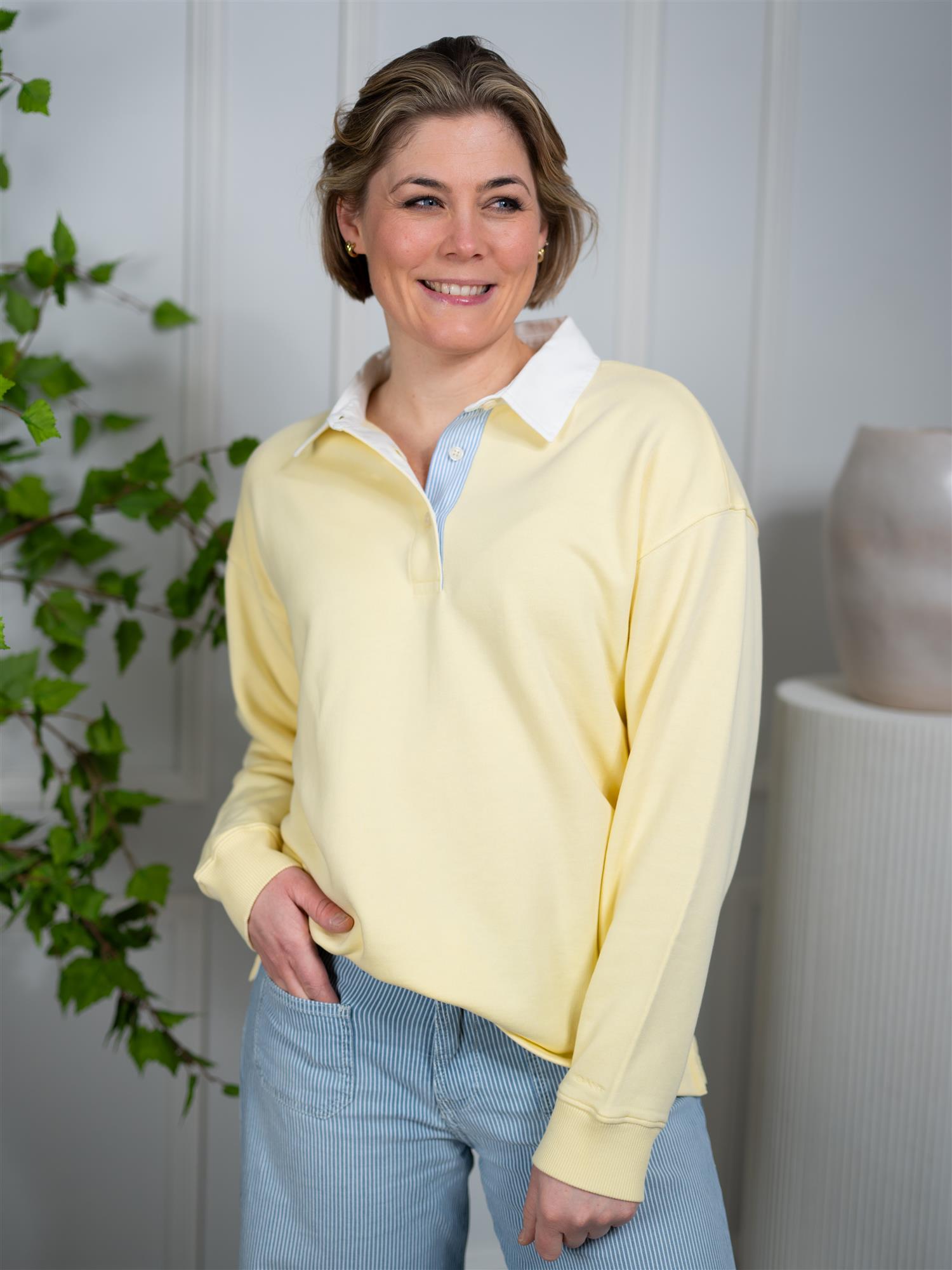Gant Rugger Sweatshirt Vanilla Yellow