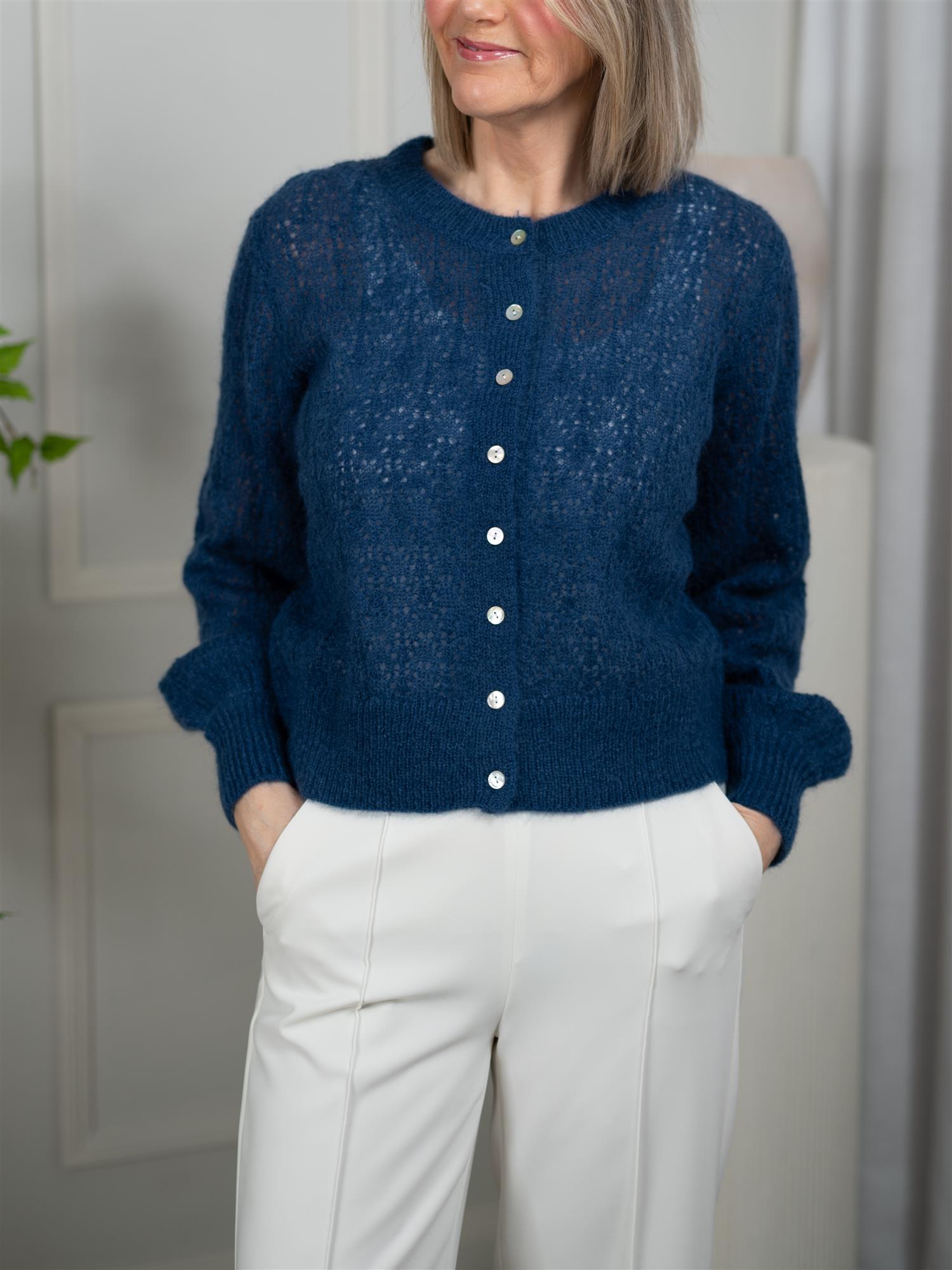Dear Dharma Aimi Cardigan Ocean Blue