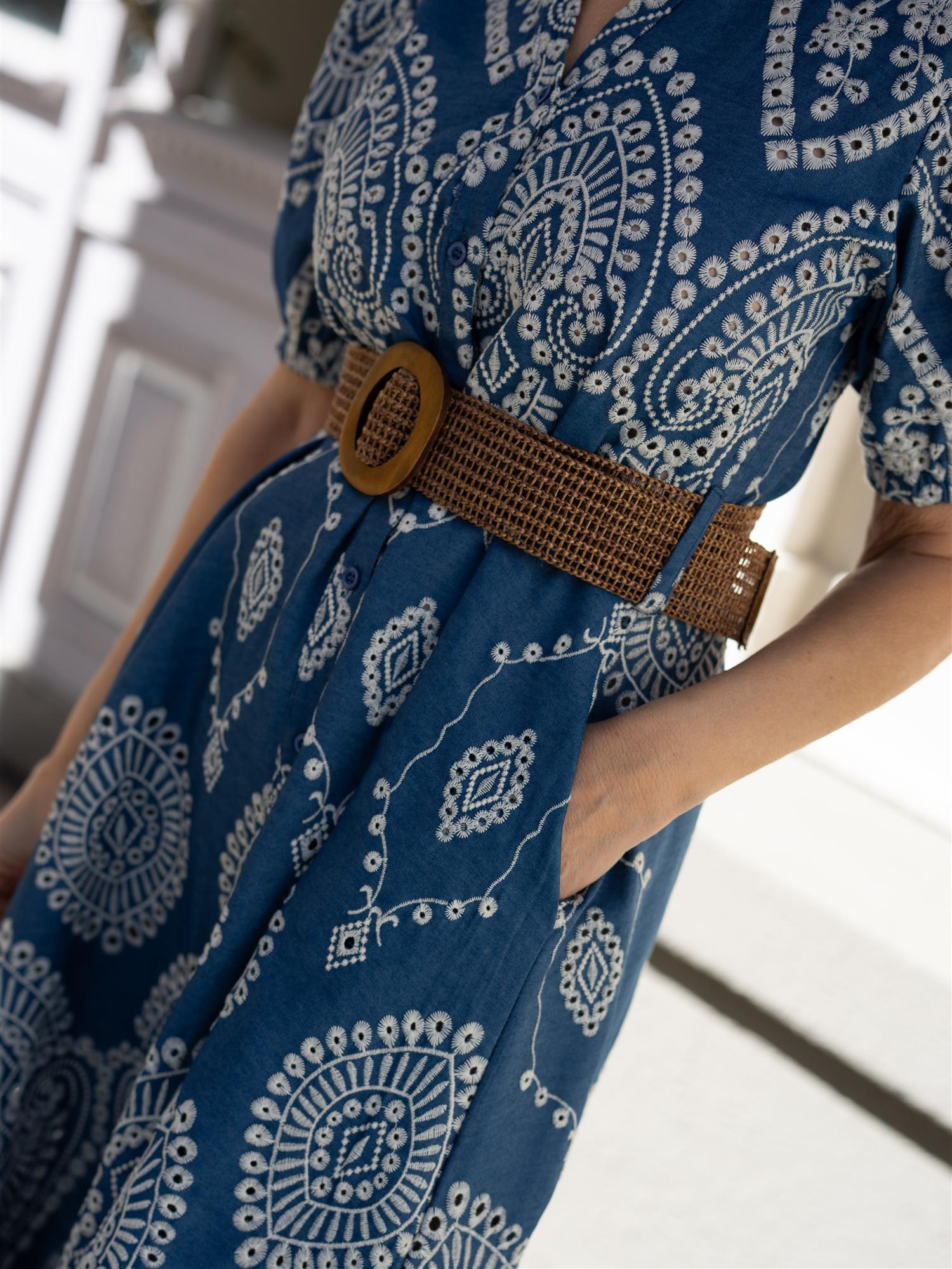 From Paris With Love Jeanskjole Med Broderi