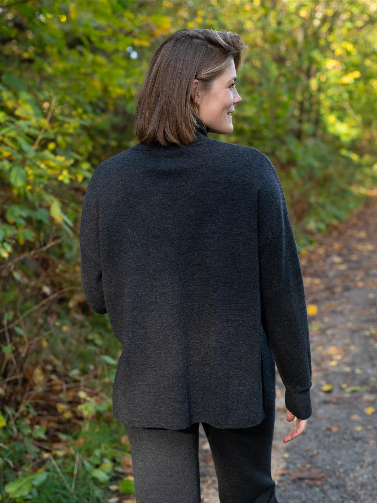 Fernanda Merino Sweater Dark Grey Melange