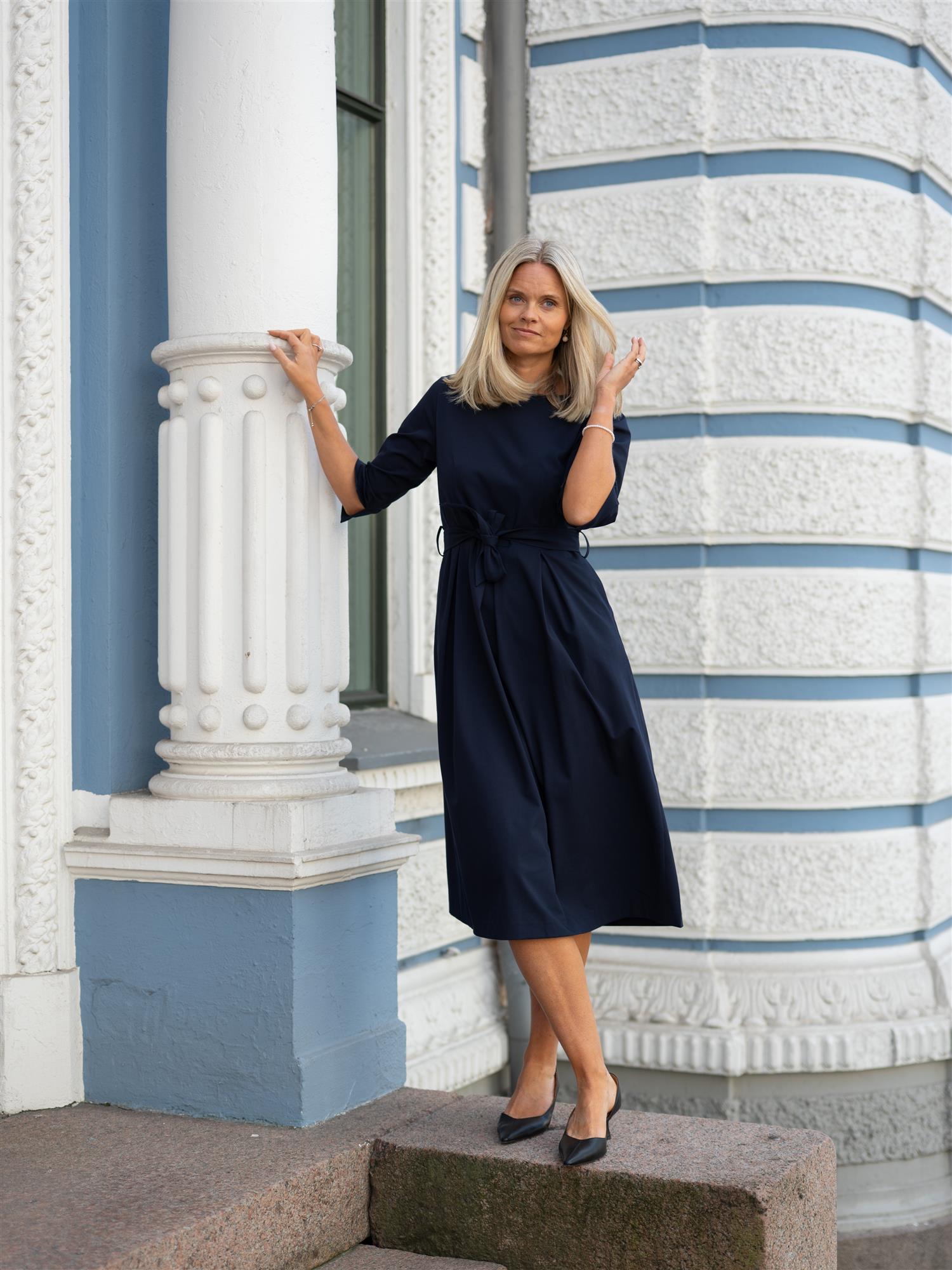 Mana Dress Dark Navy Blue