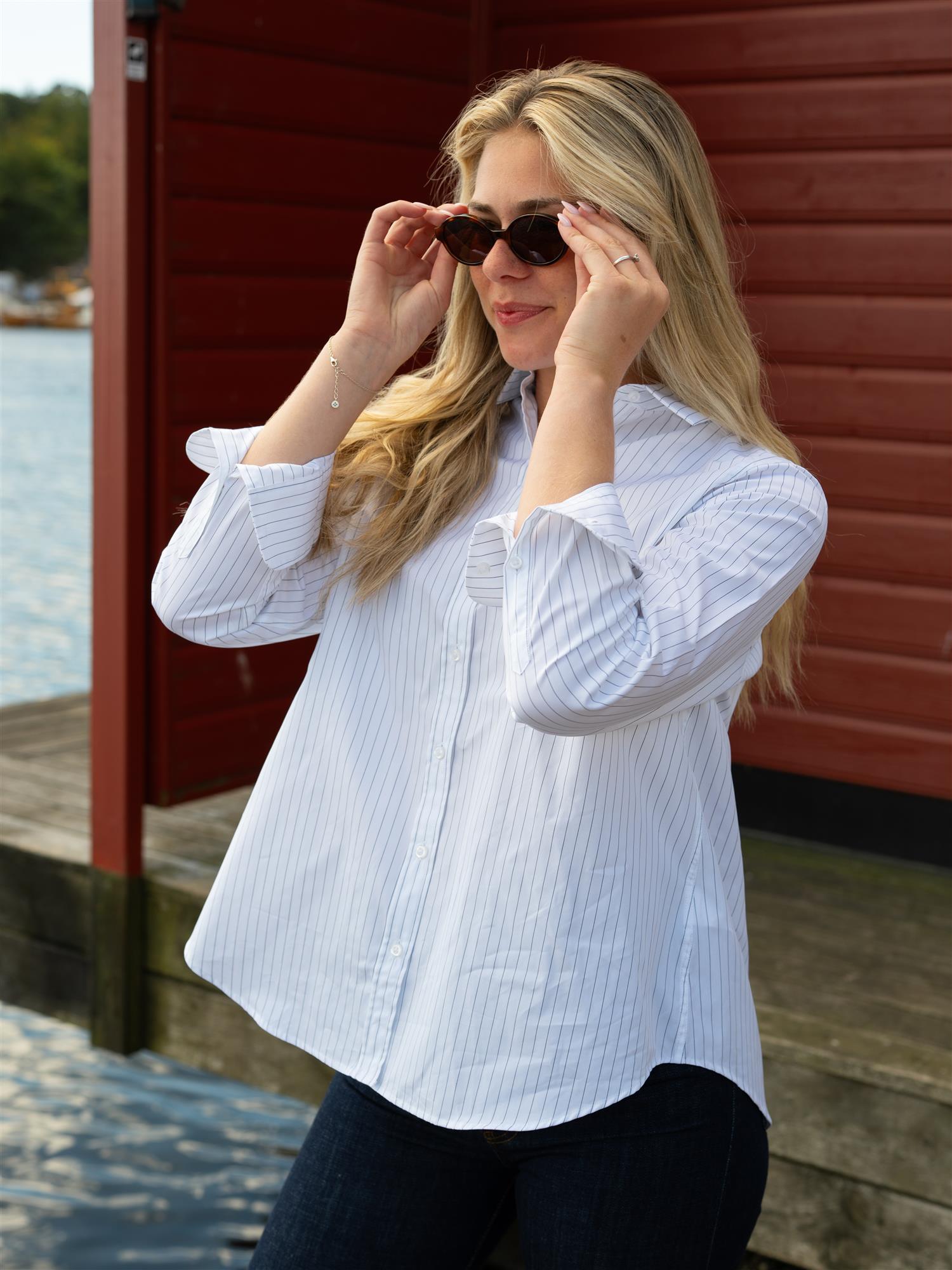 Julie Josephine Sophie Shirt White Stripe