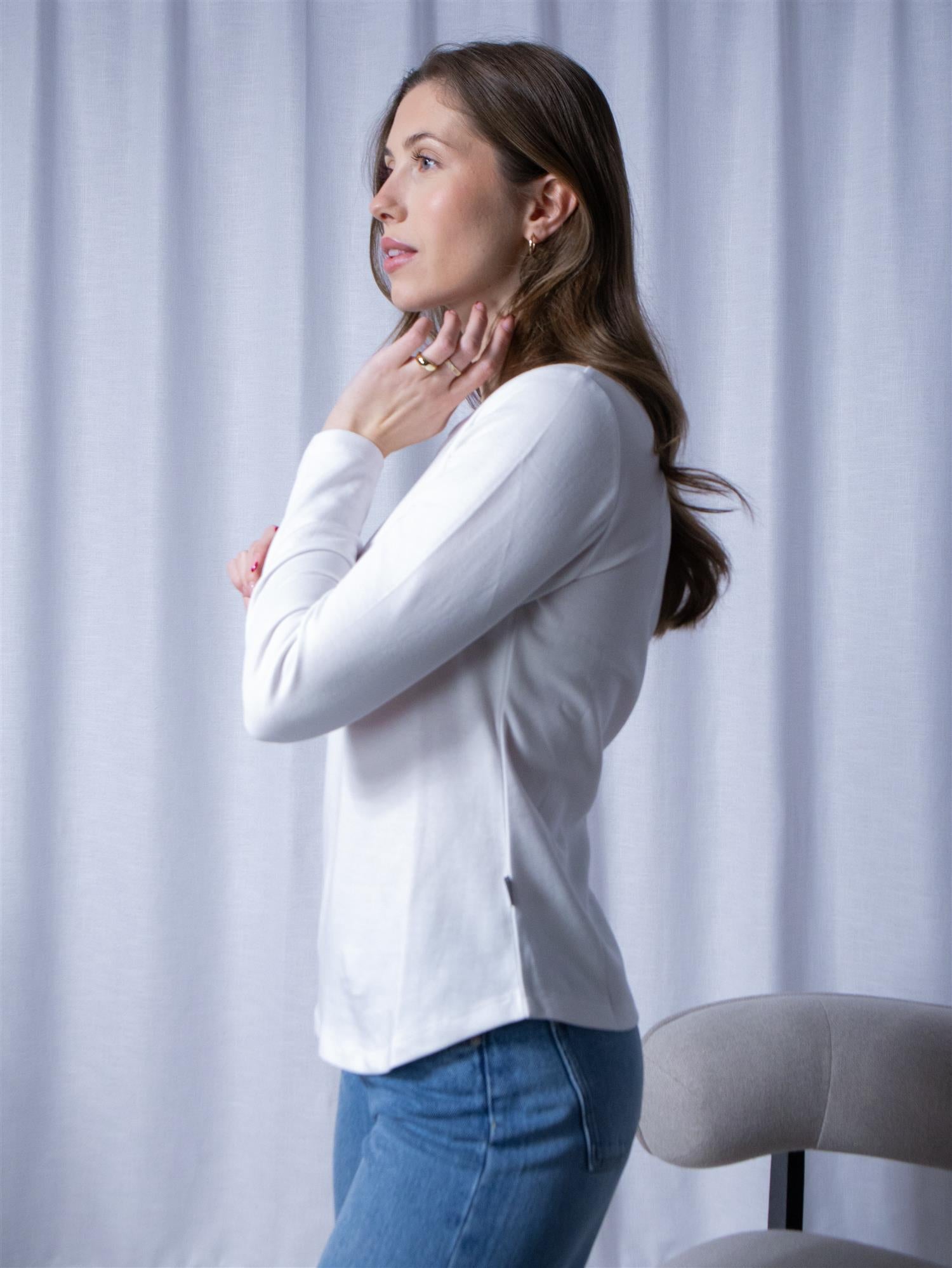 Violet Longsleeve White