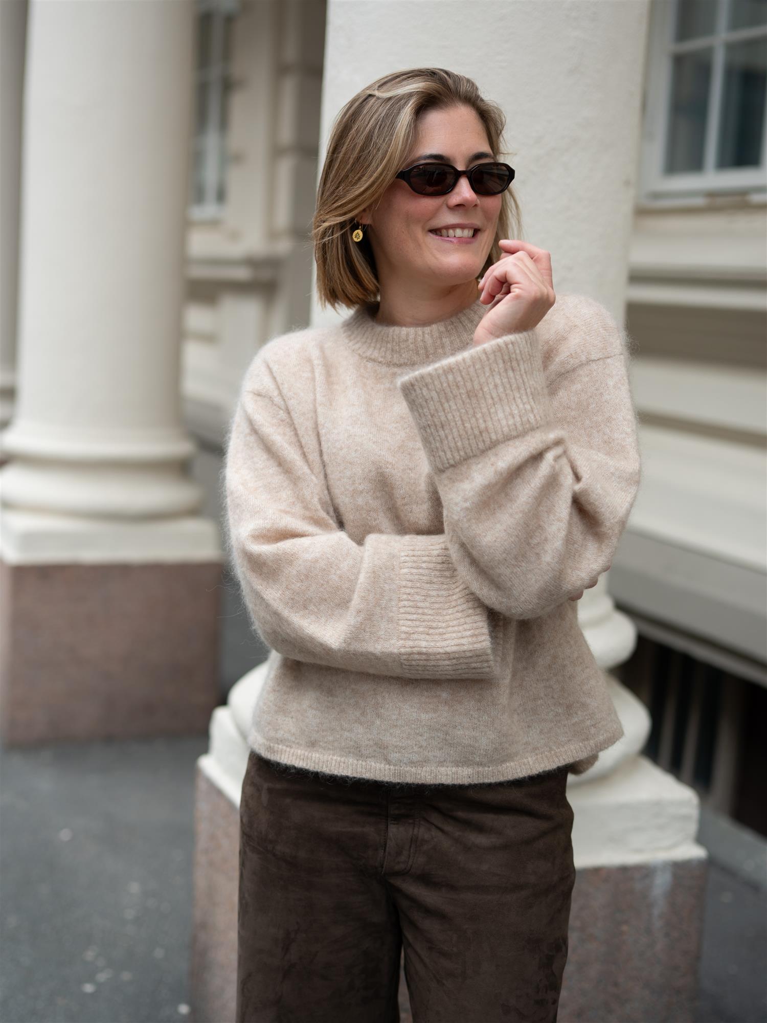 Niclas Short Sweater Oyster