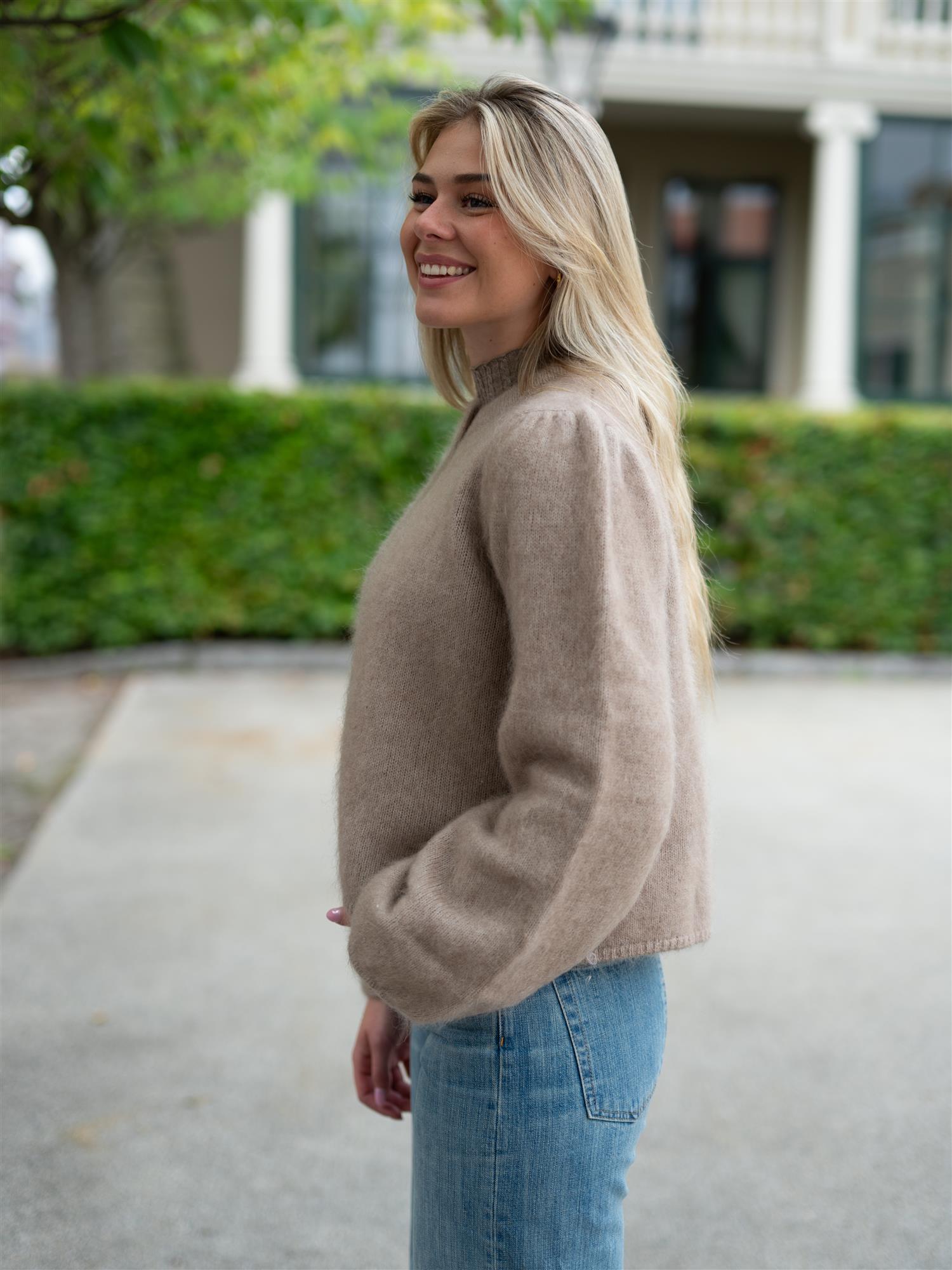 Amelia Chunky Cardigan Hazel Beige