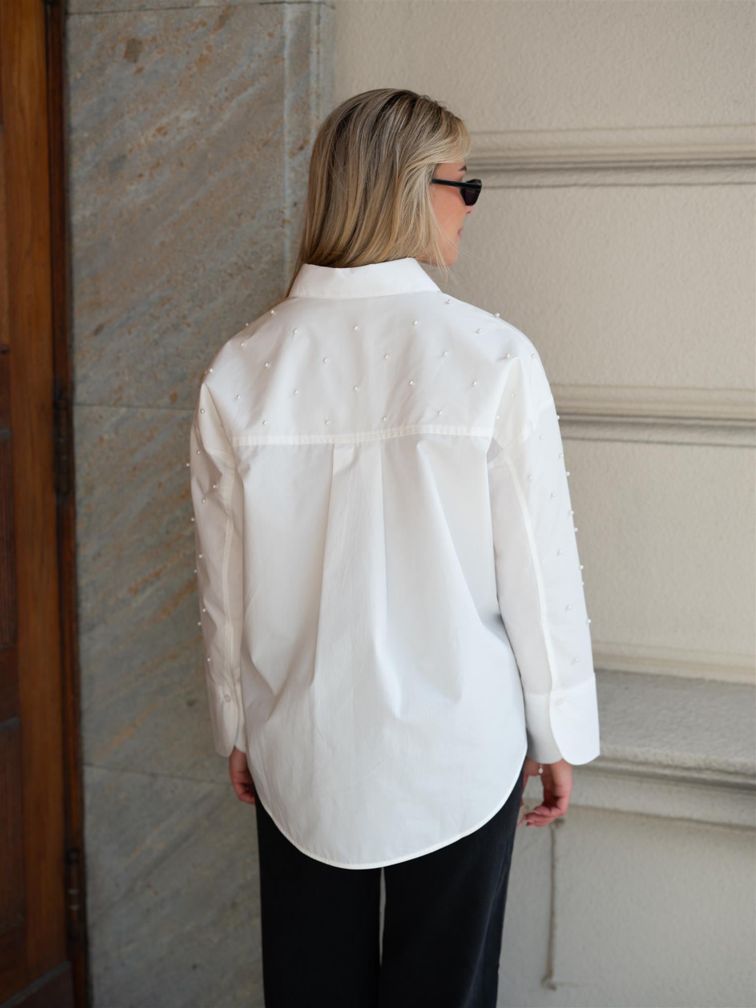 Nell Pearl Shirt White