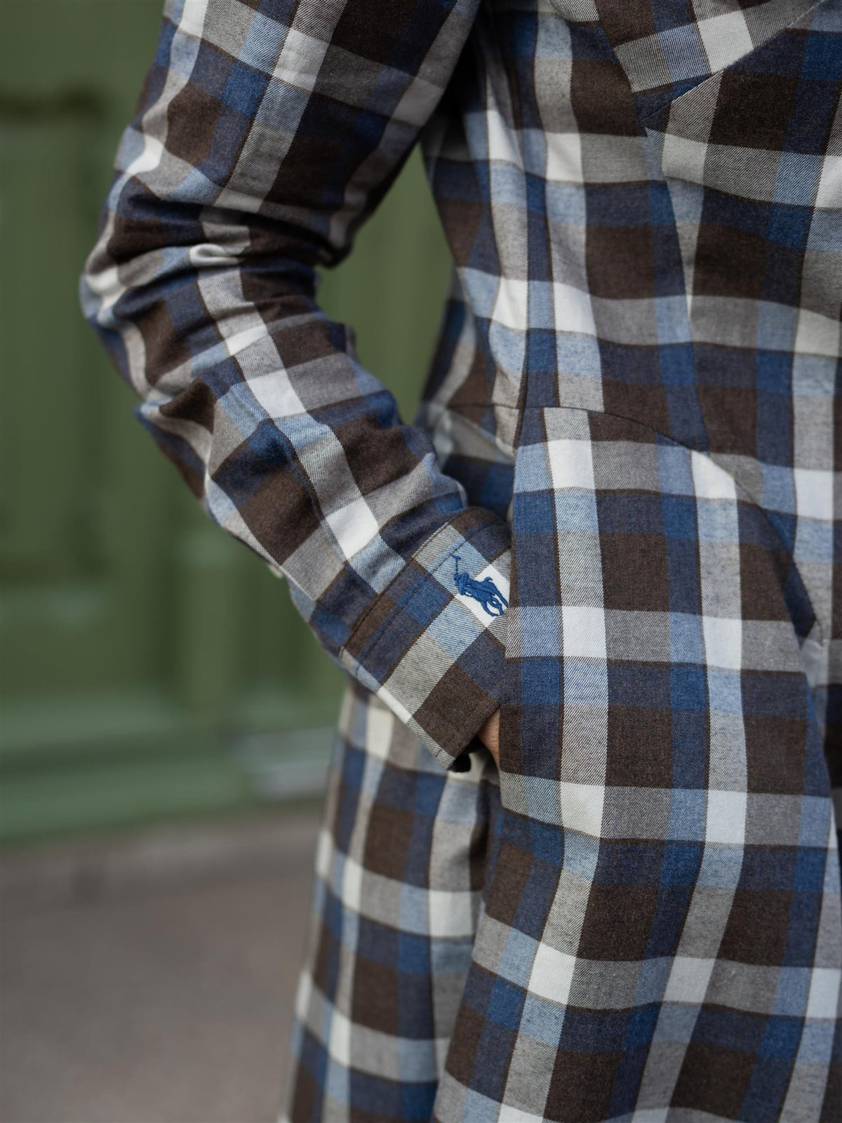 Plaid Cotton Twill Shirtdress