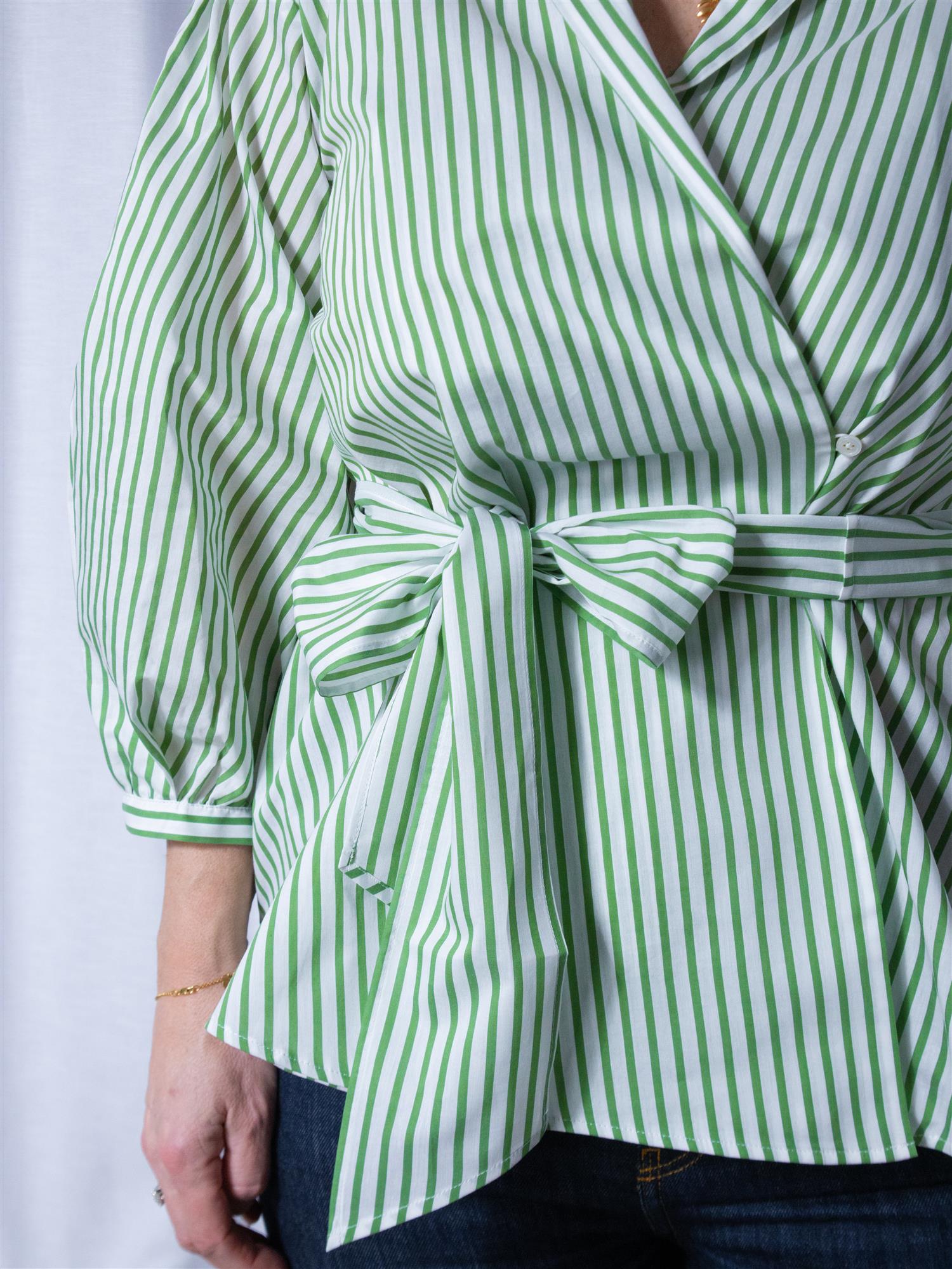 Max Mara Ceci Green Stripe