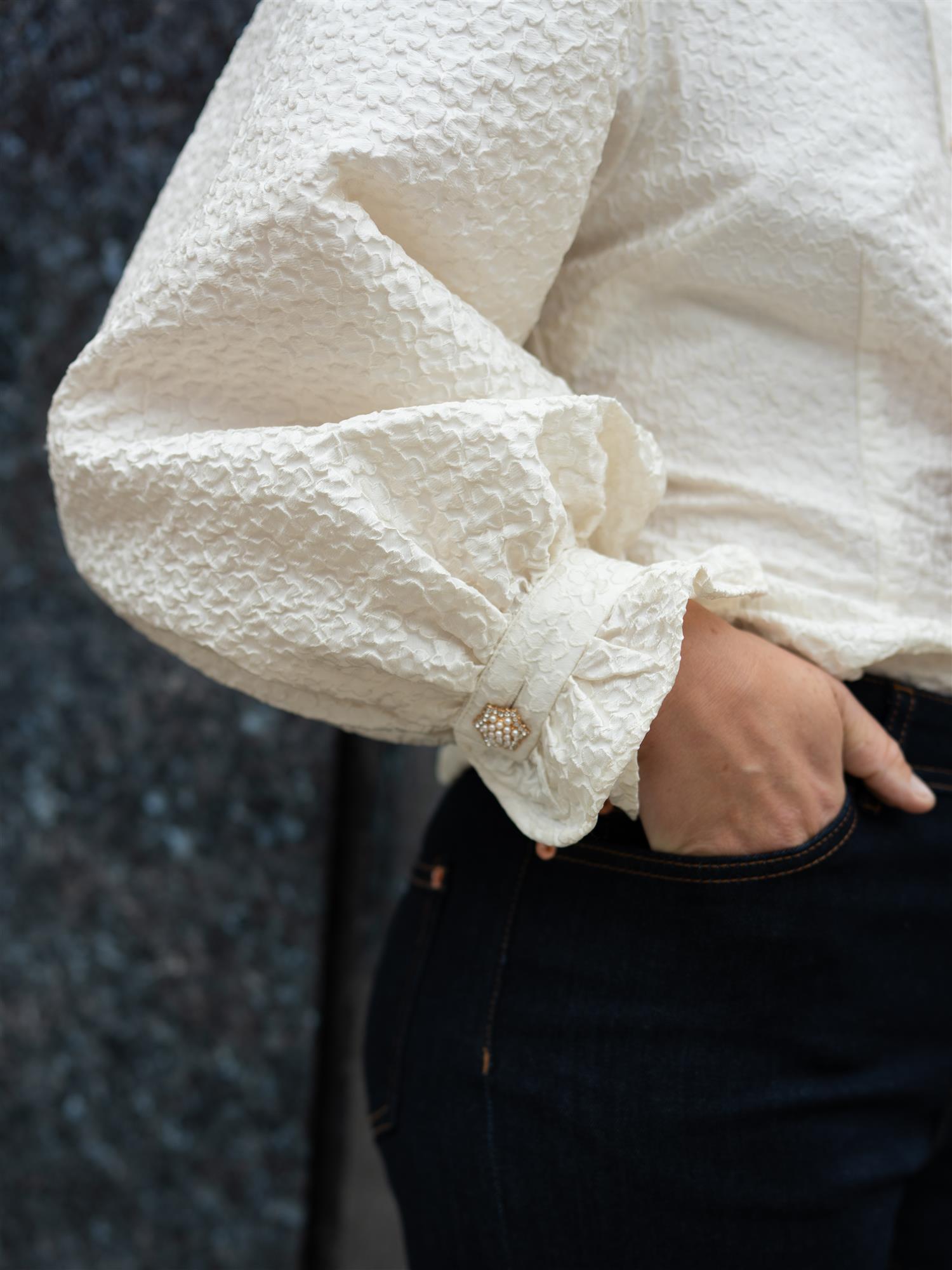 Janne Formoe Puffogfjongblusen Bright White