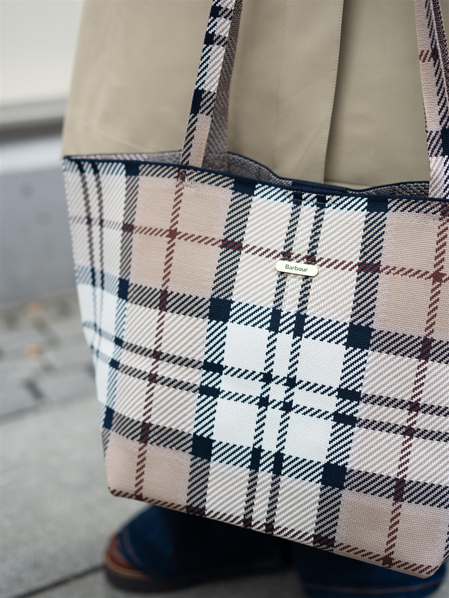 Barbour Layla Large Tote Military Brown/Classic