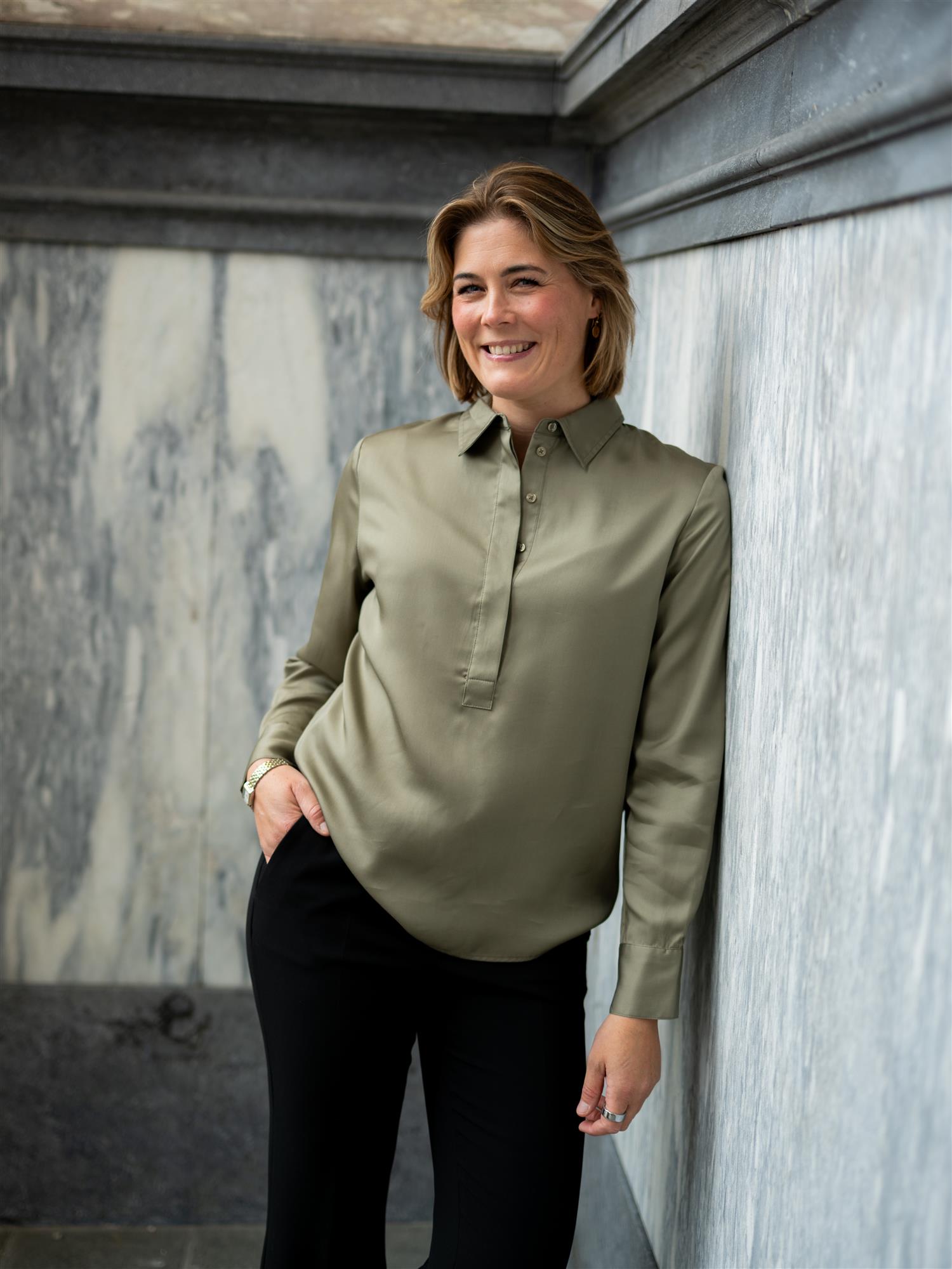 Aria Shirt Muted Green