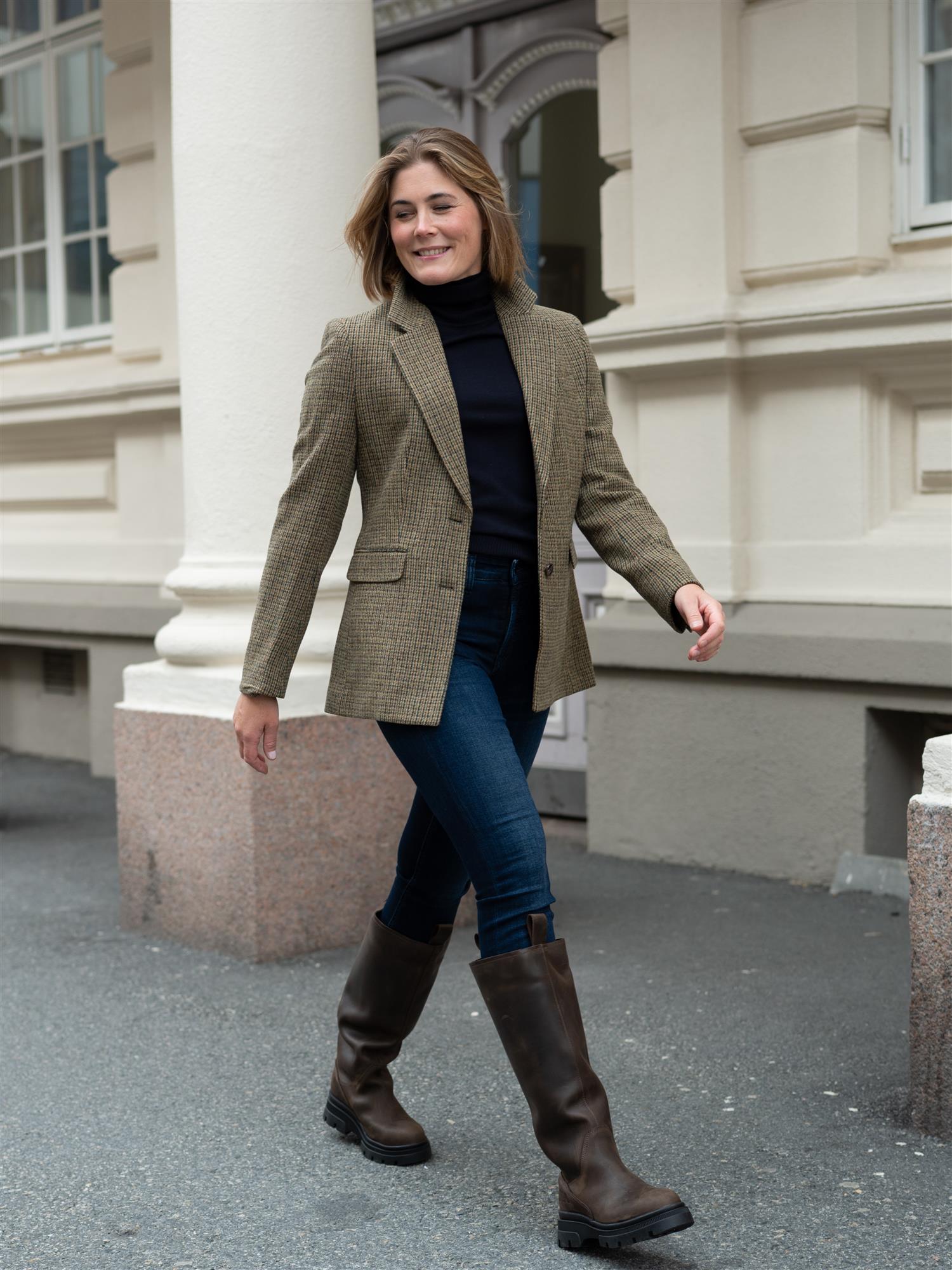 High Leather Boots Brown