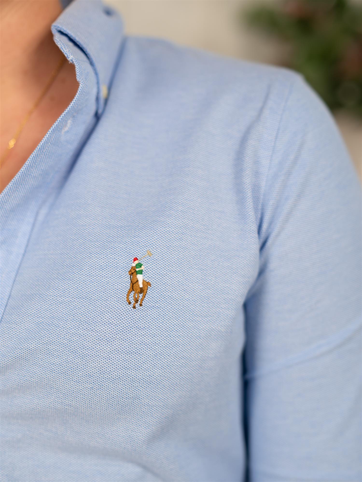 Polo Heidi-Skinny-Long Sleeve-Knit Light Blue