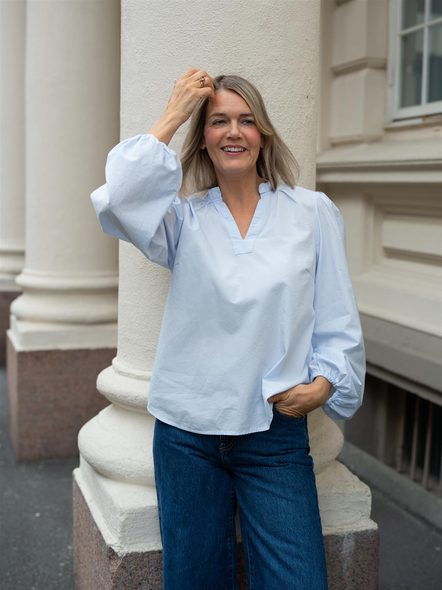 Infinity Blouse Light Blue