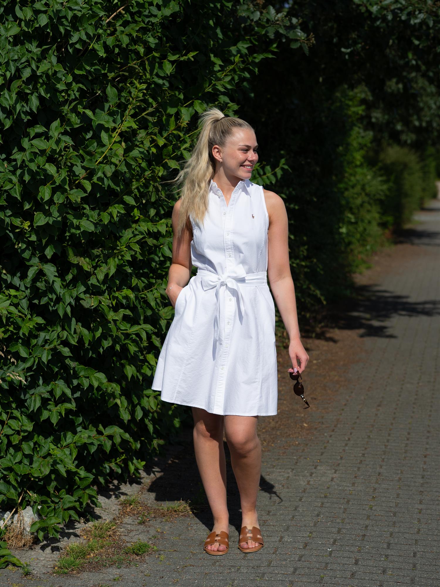 Woven Shirt Dress White